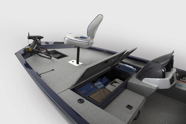 Manufacturer Provided Image: 2018 G3 Sportsman 18 fishing boat with storage compartments and seating.