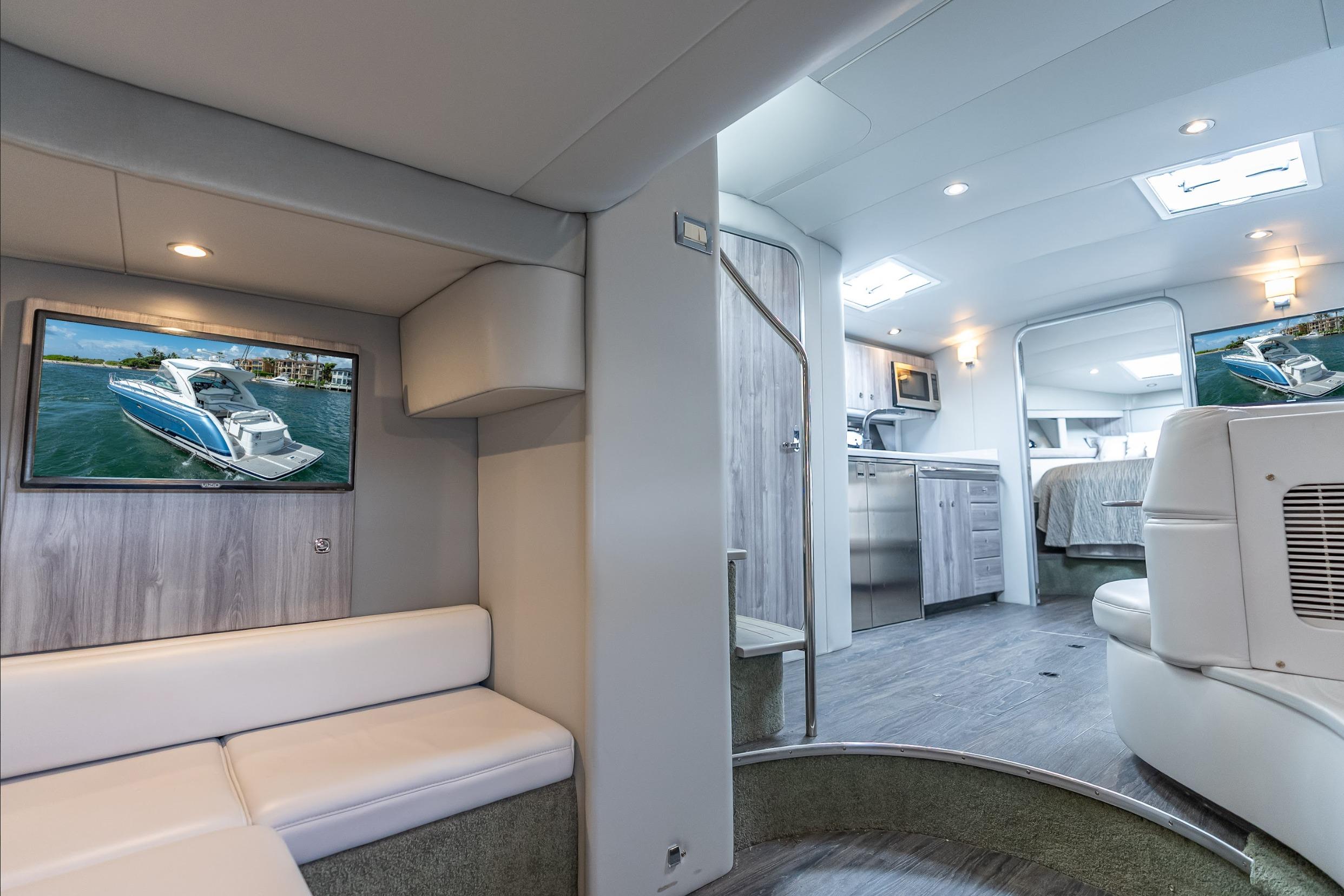 Interior of 2022 Formula 40 Performance Cruiser, featuring modern design and comfortable seating.