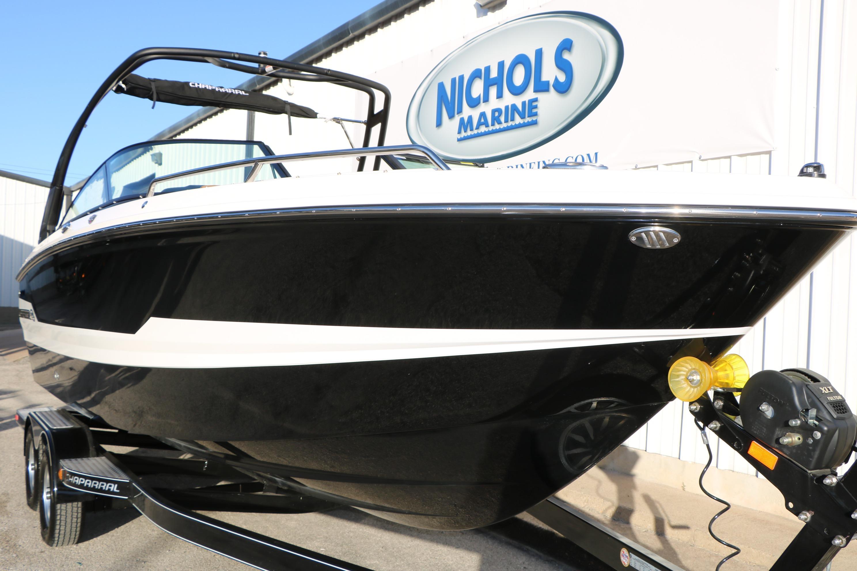 2026 Chaparral 247 SSX boat at Nichols Marine dealership.