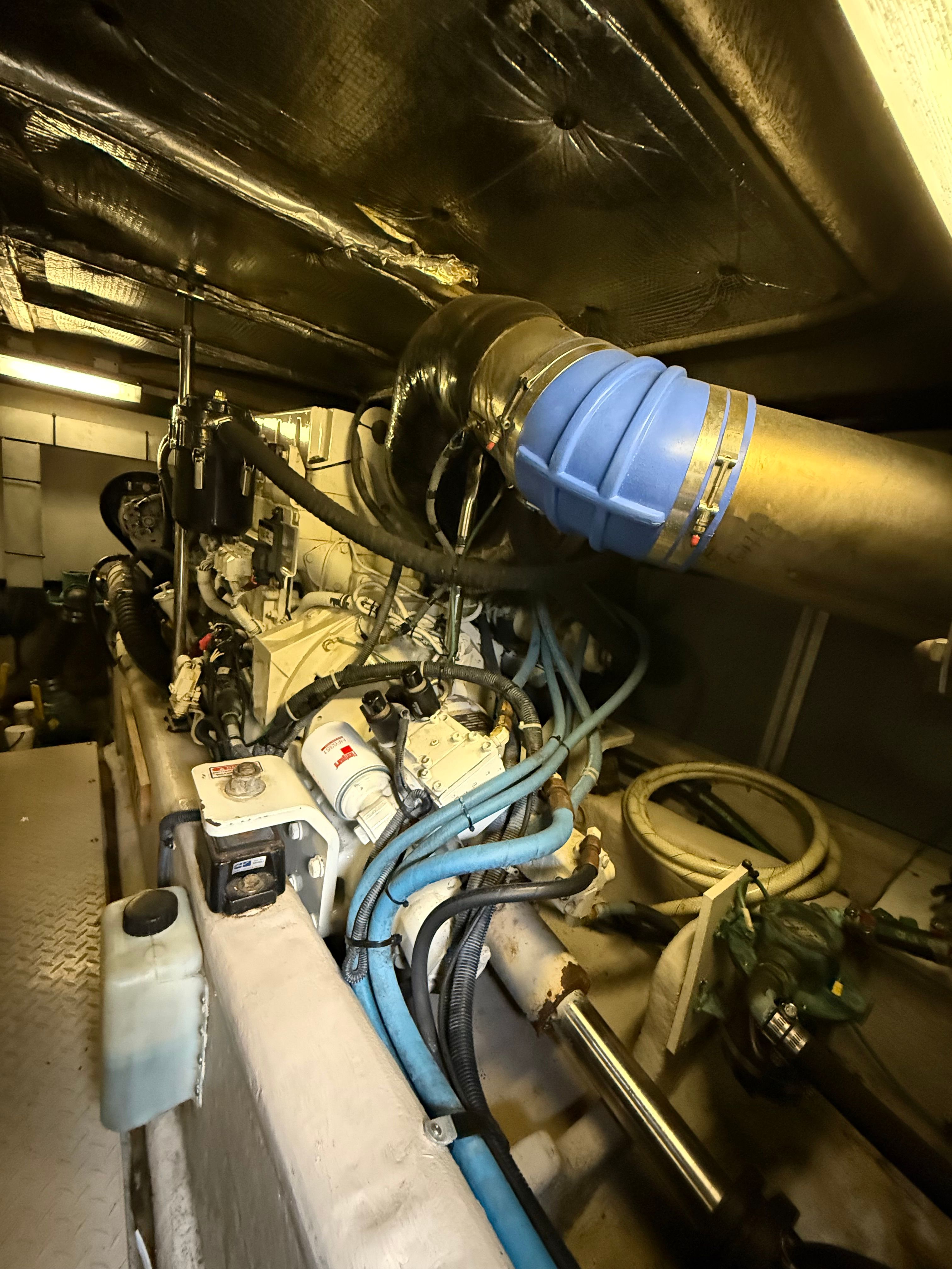 Engine room of 2005 Sea Ray 500 Sedan Bridge.