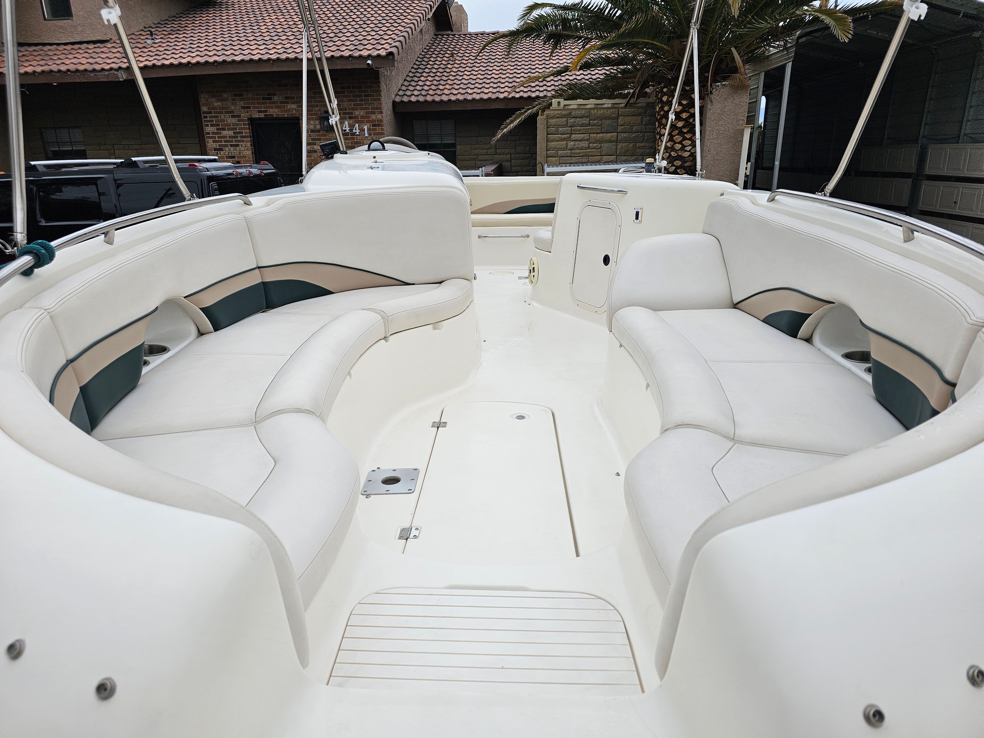 Interior of a 1998 Chaparral Sunesta 252 Special Edition boat.