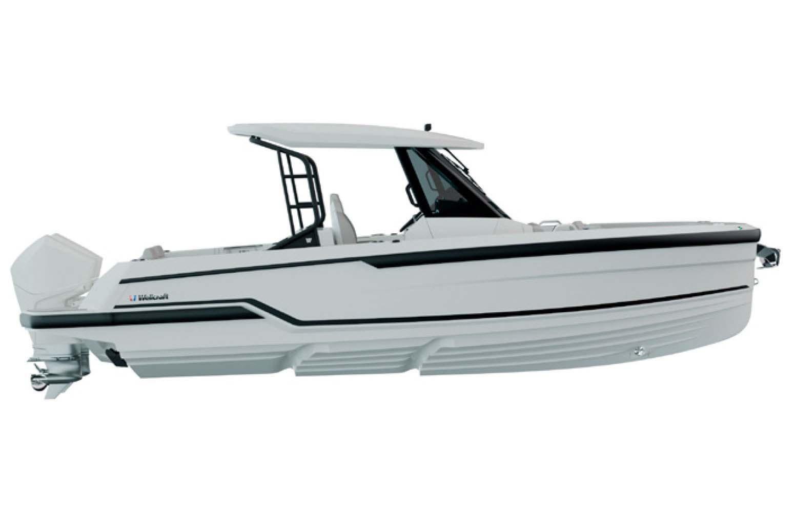 Manufacturer Provided Image: 2026 Wellcraft 28 T-Top boat, sleek white design with modern features.