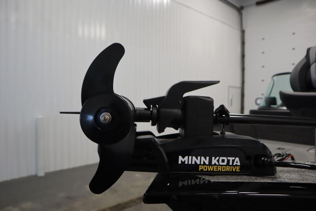 Minn Kota PowerDrive trolling motor on 2026 Lowe Fishing Machine 175 boat.
