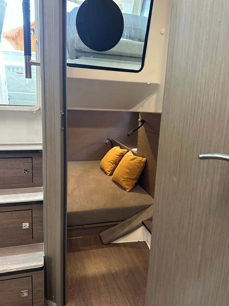Interior of 2024 Beneteau Gran Turismo 32 with cozy cabin.