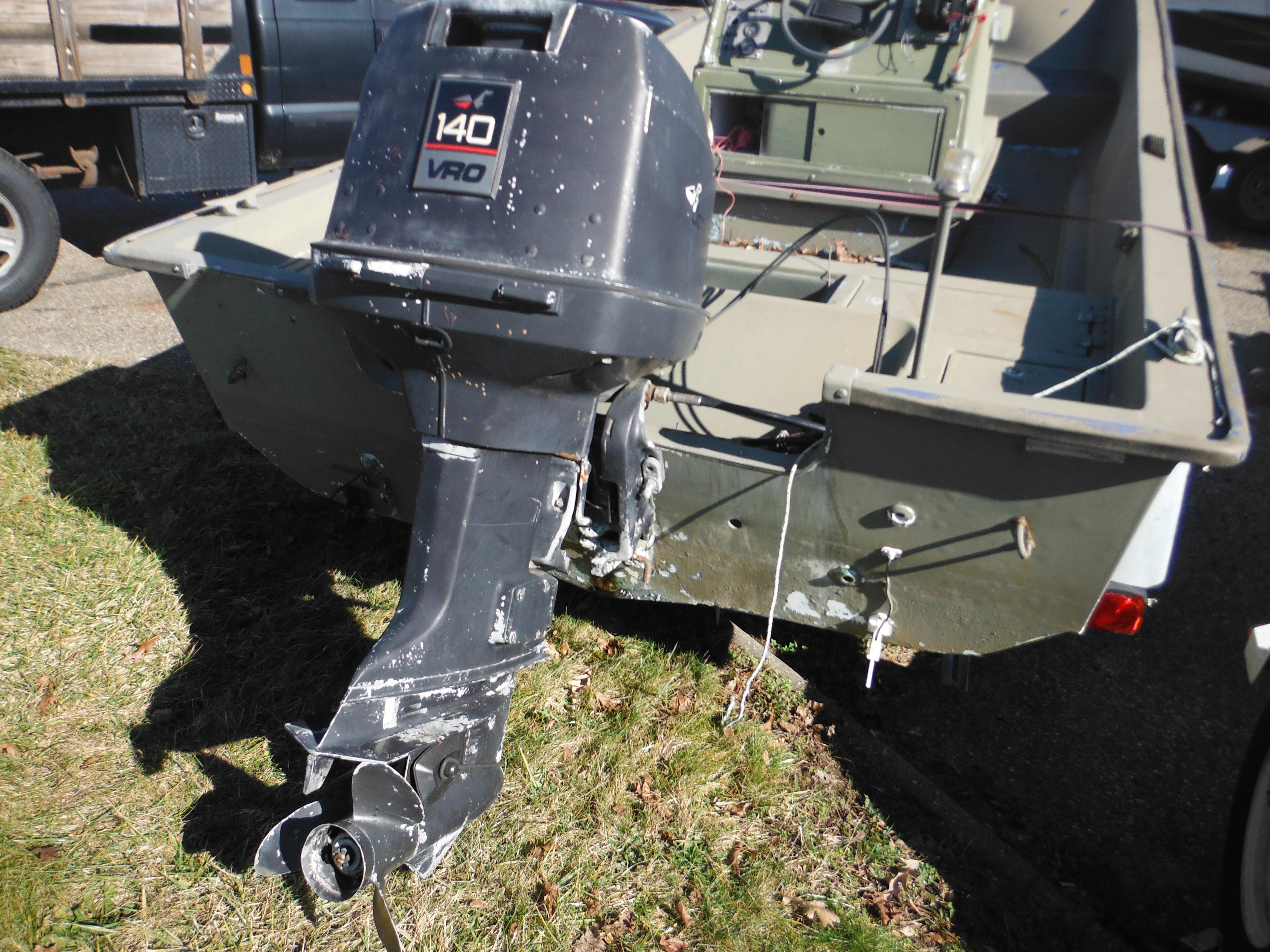 1977 McKee Craft 17S boat with 140 VRO outboard motor.