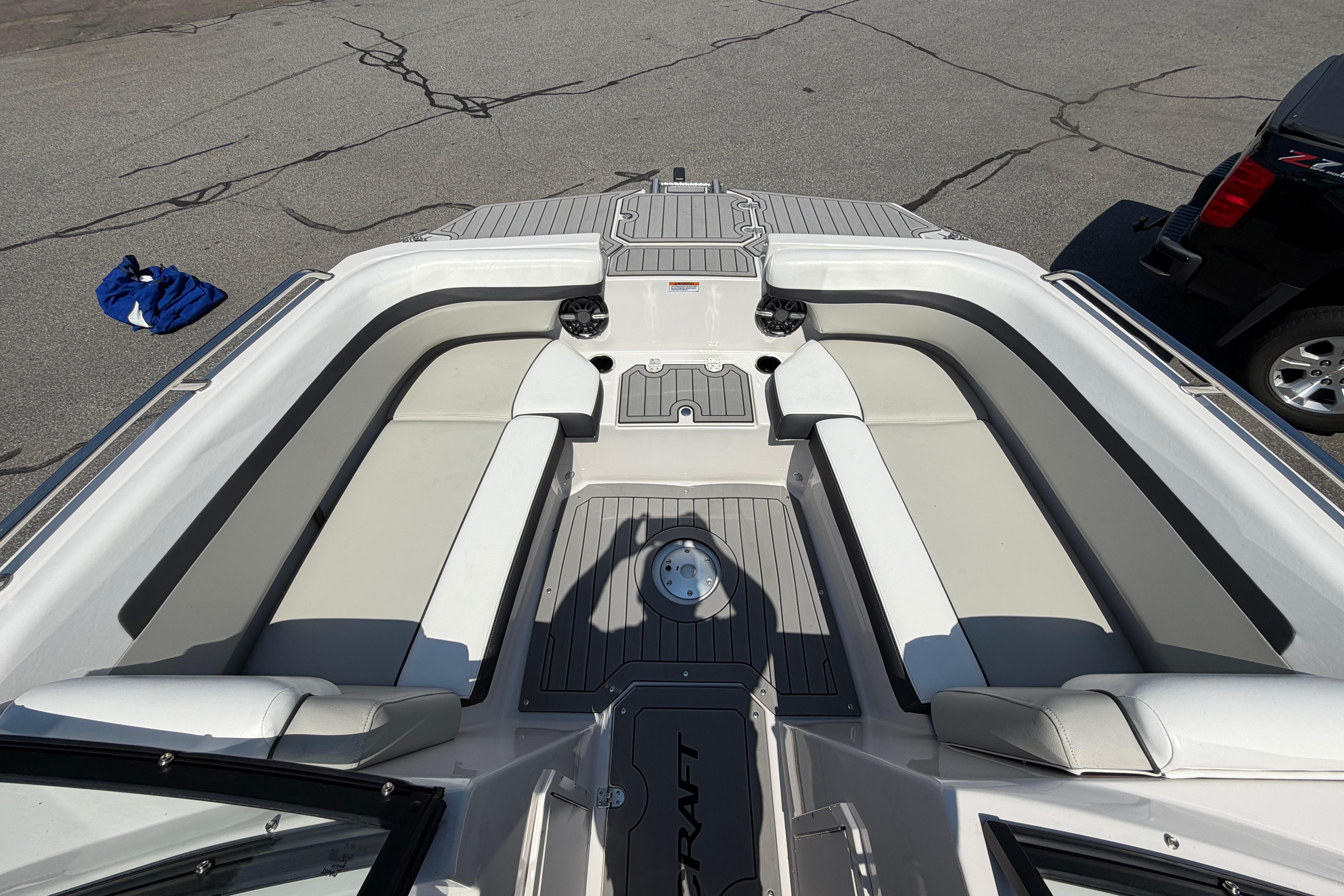 2025 Starcraft SVX 190 OB boat interior with spacious seating and modern design.