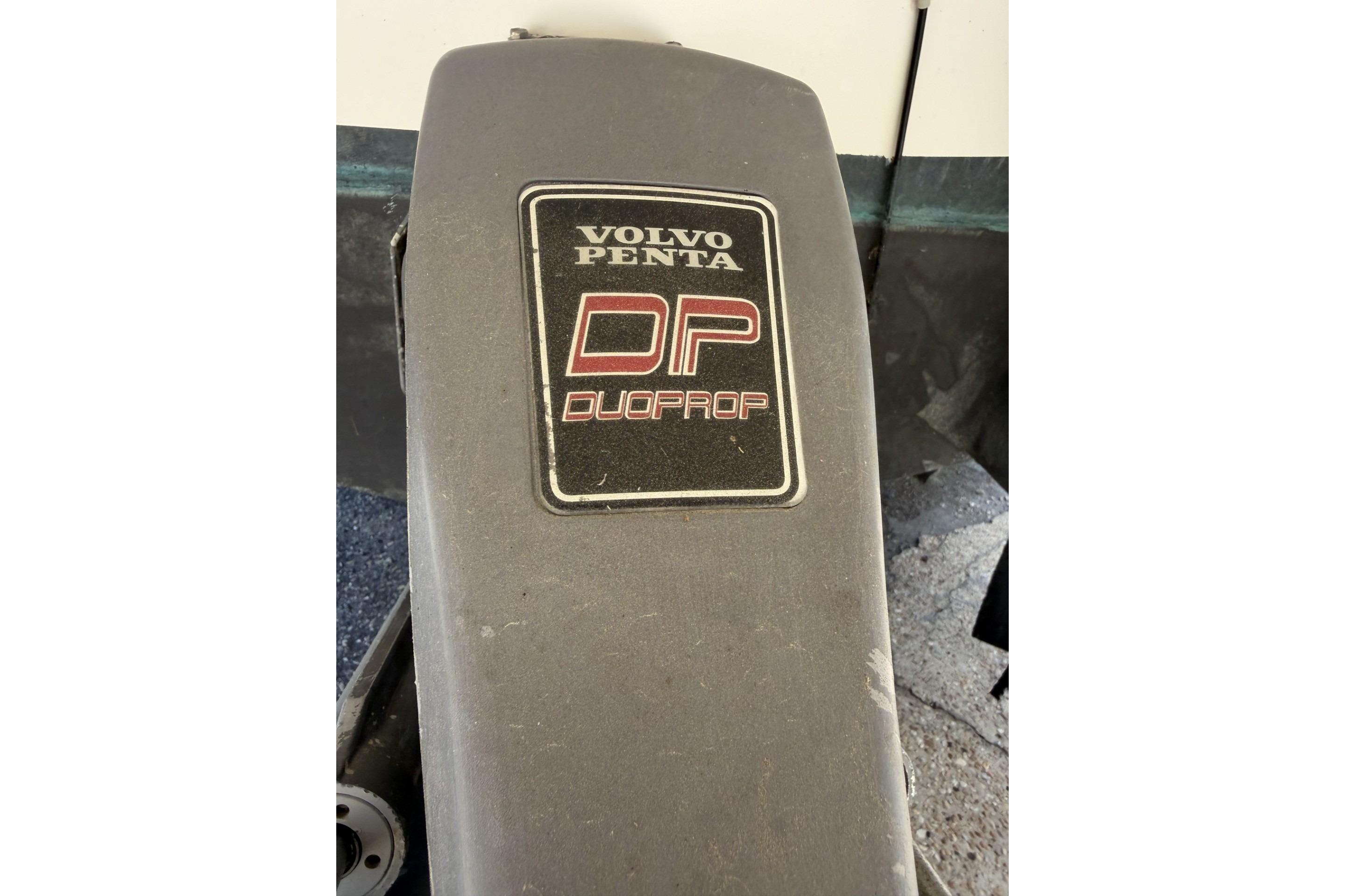 Volvo Penta Duoprop on 2001 Chaparral 235 SSi boat engine cover.