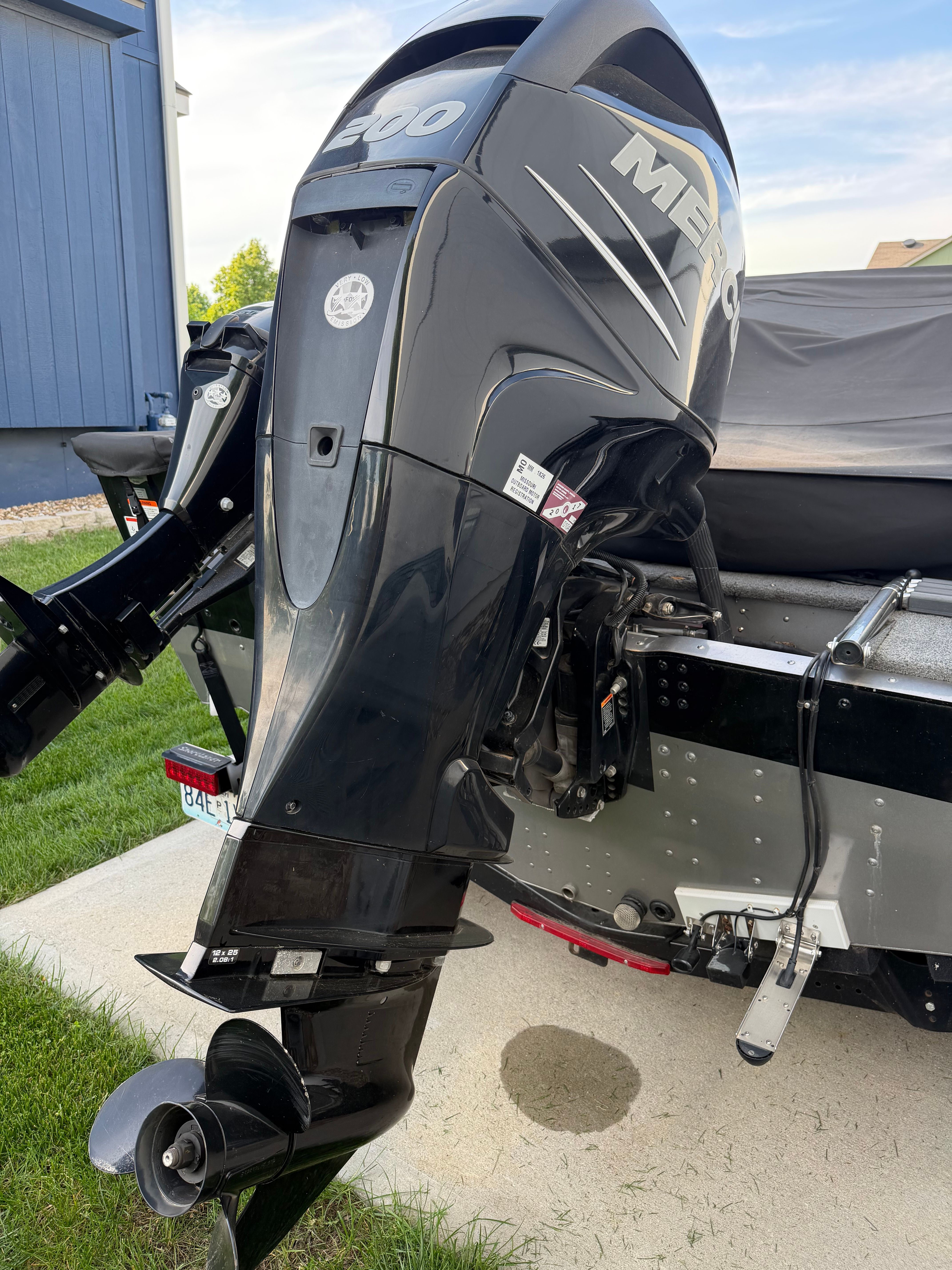2017 Lund Pro V 1975 boat with Mercury outboard motor.