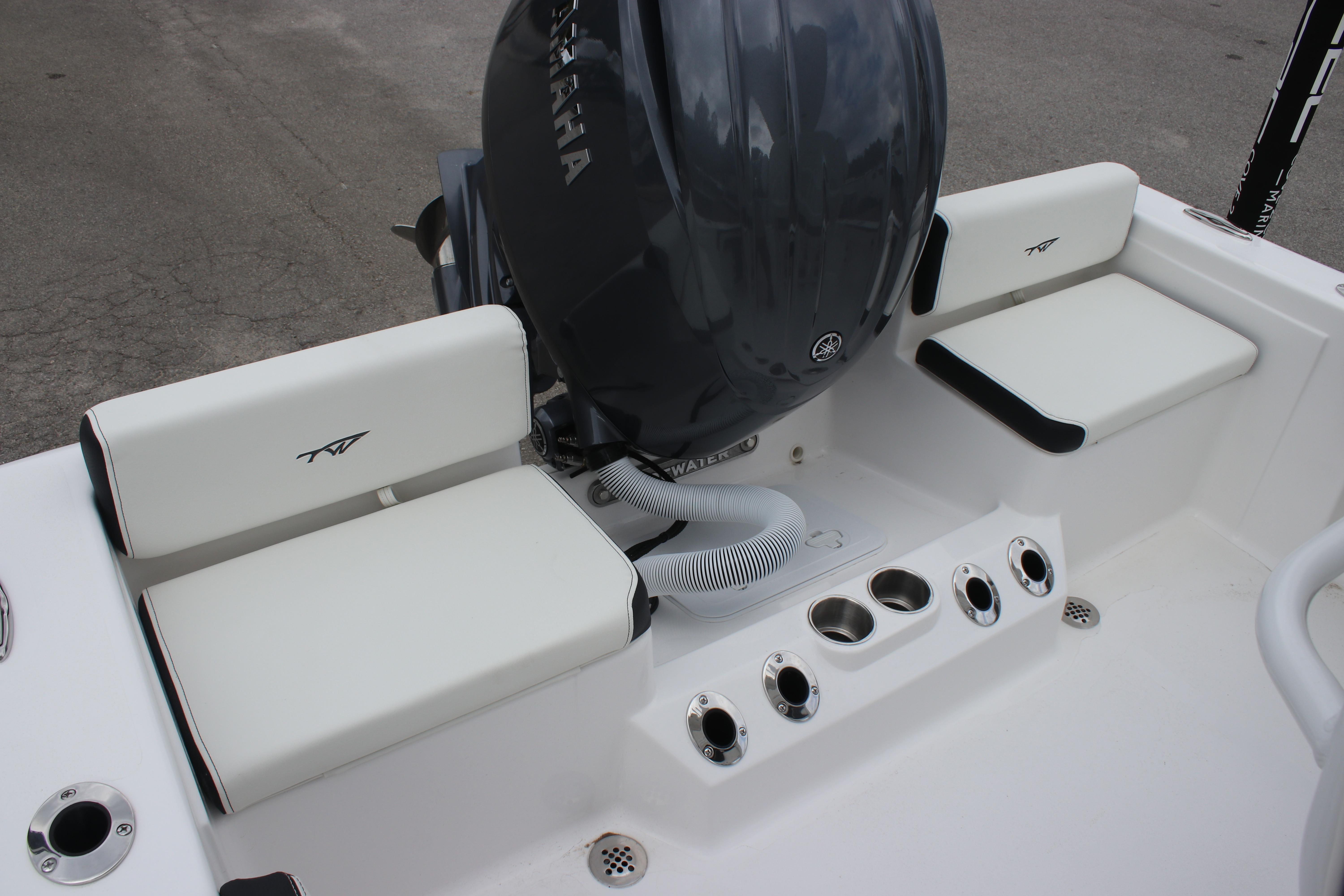 2026 Tidewater 198 CC Adventure boat with Yamaha engine and seating area.