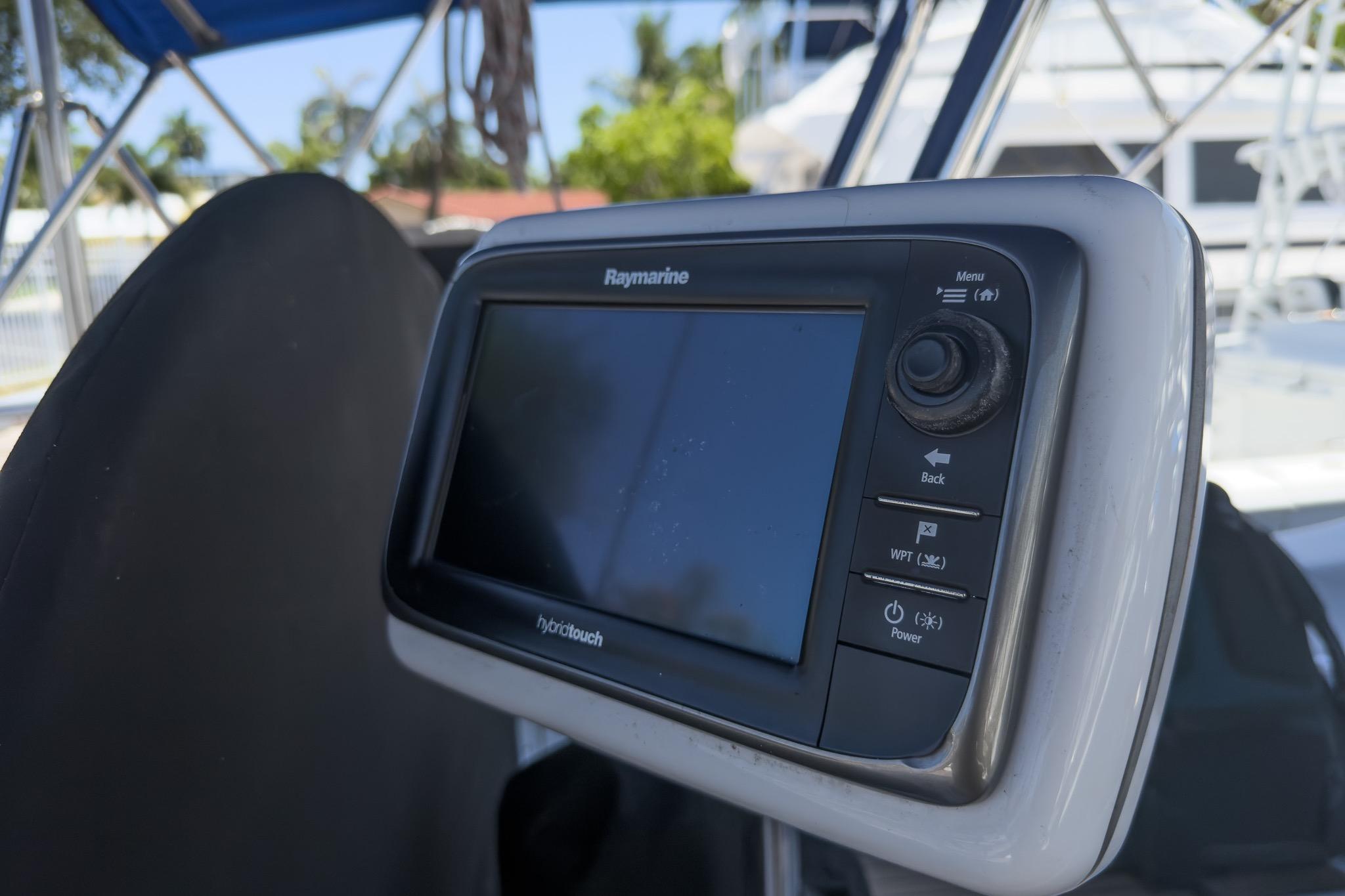 Raymarine navigation system on a 1993 Beneteau First 38 s5 sailboat.