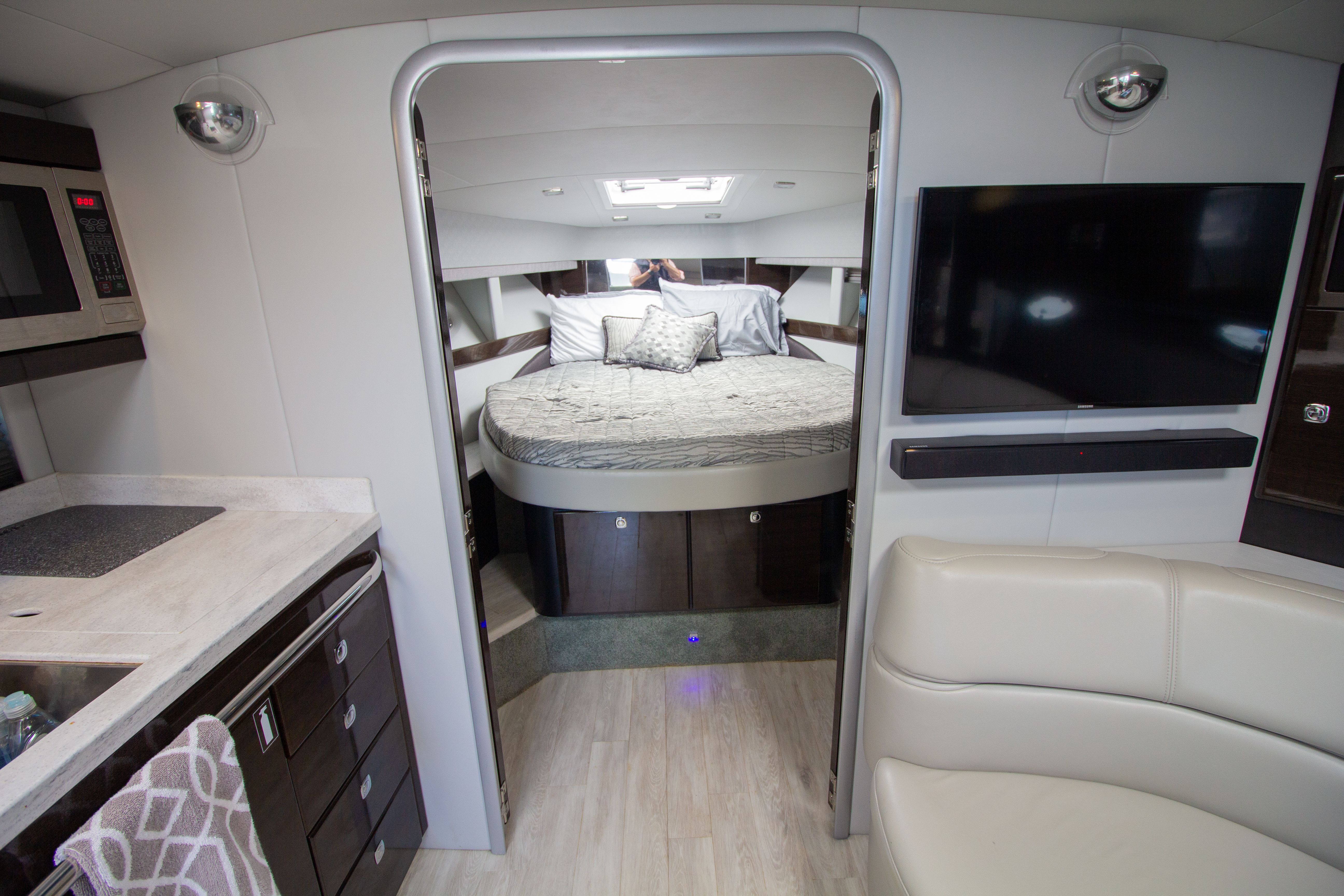 Interior of a 2016 Formula 40 Performance Cruiser yacht.