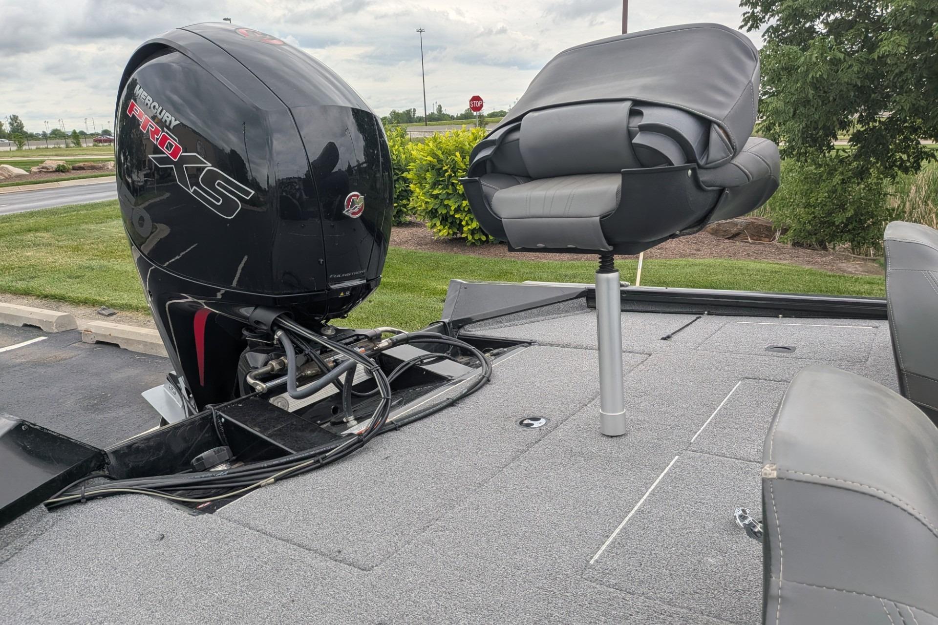 2023 Tracker Pro Team 195 TXW Tournament Edition boat with Mercury Pro XS engine.