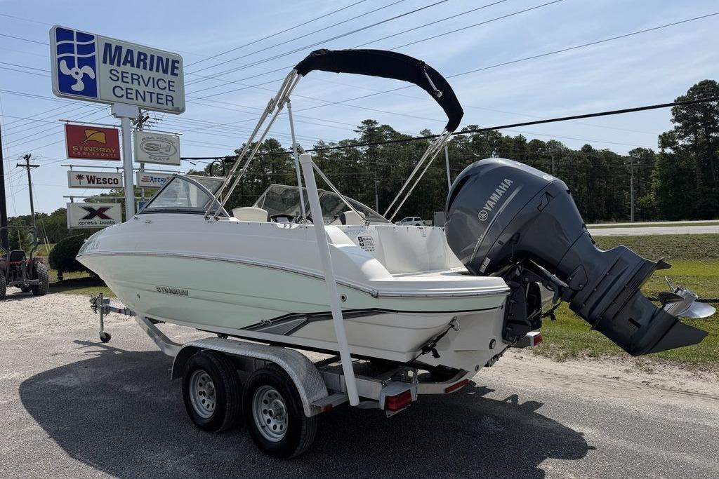 2019 Stingray 201 DS boat with Yamaha outboard at Marine Service Center.