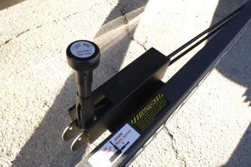 Close-up of 2026 Ranger 621FS Cup Equipped boat component on concrete surface.