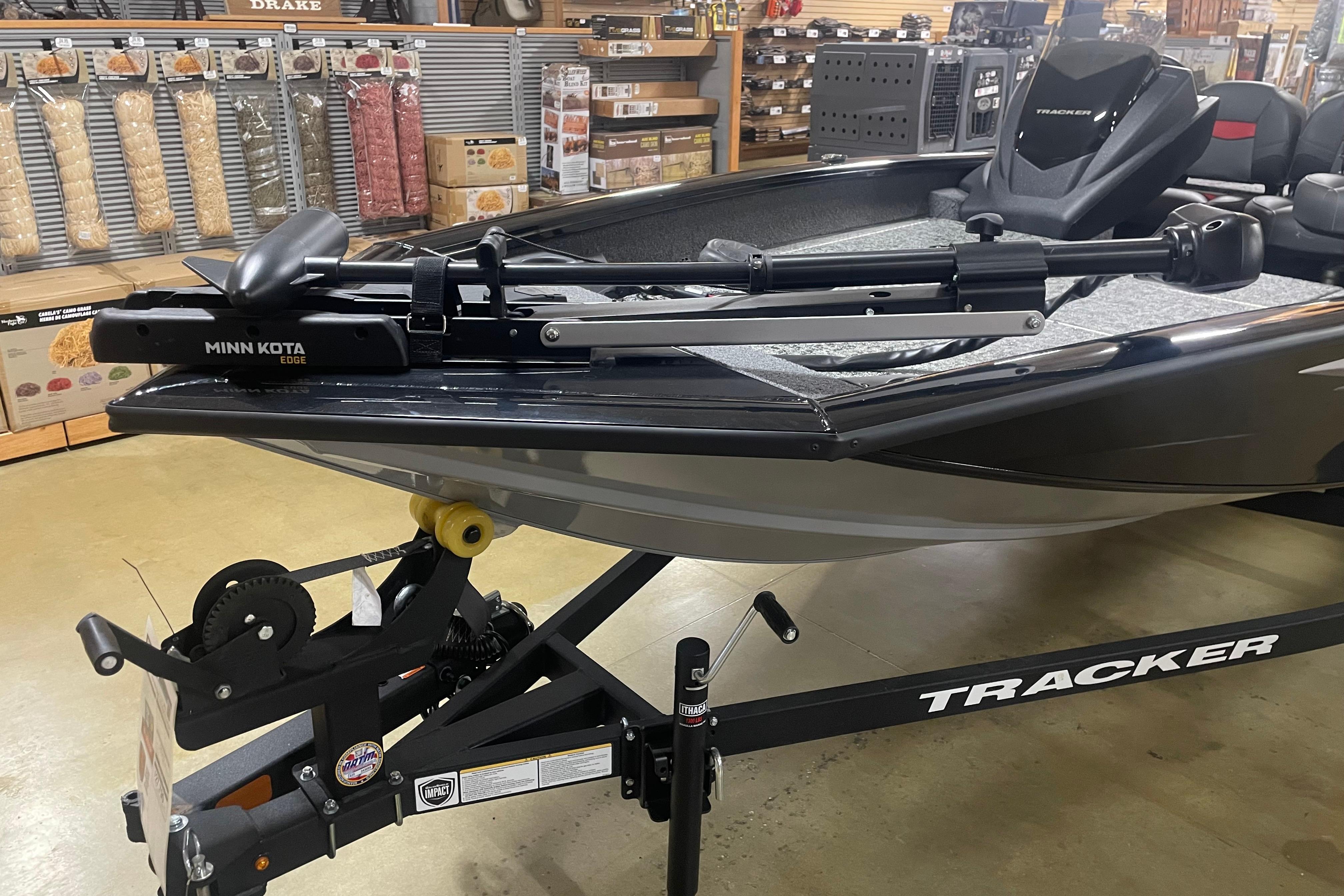 2026 Tracker Pro Team 175 Crappie Edition boat with Minn Kota Edge trolling motor.