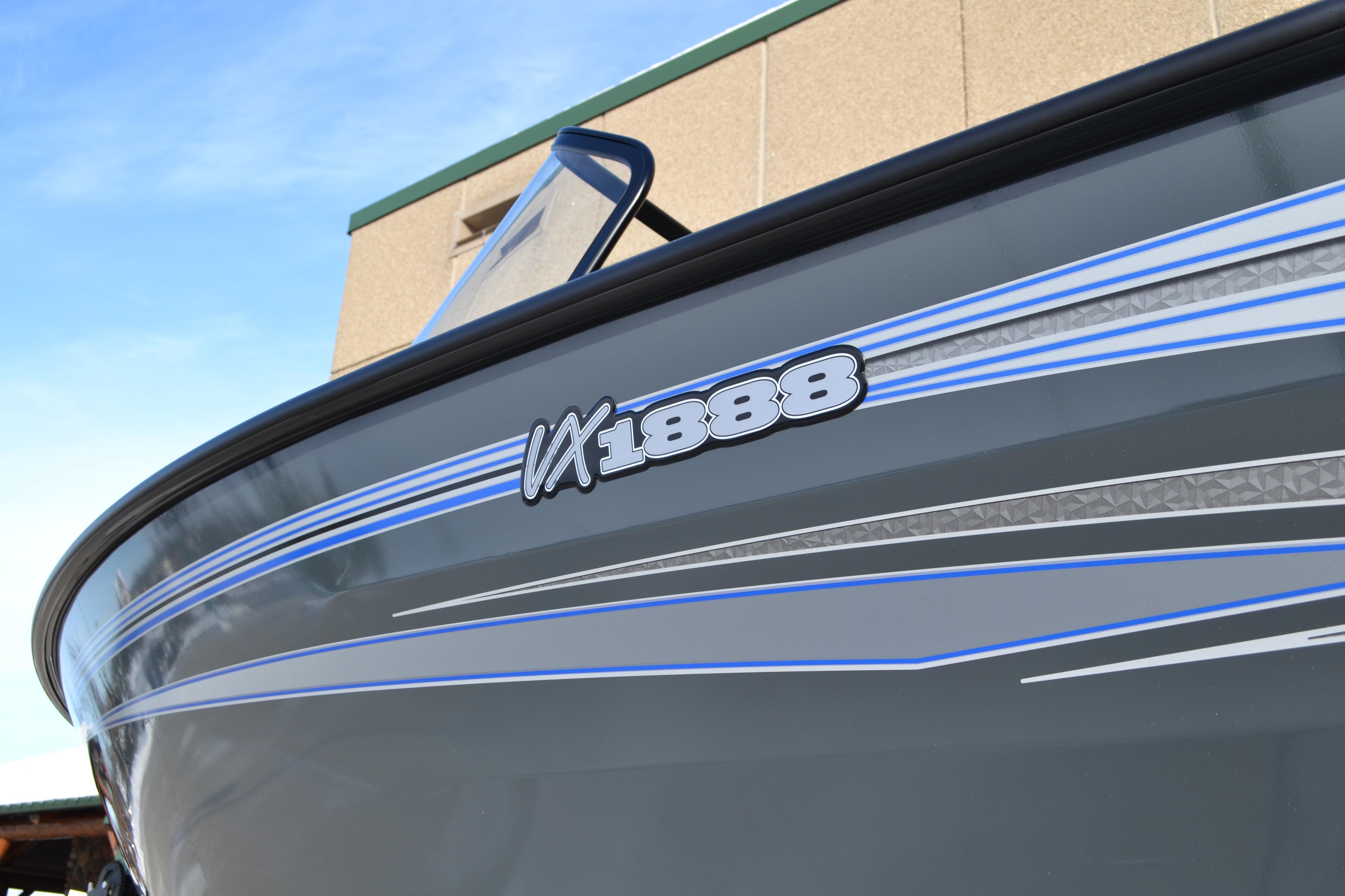 2026 Ranger VX1888 WT boat with sleek design and blue accents.