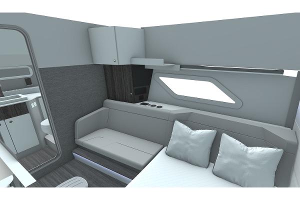 Manufacturer Provided Image: Interior of 2026 Formula 360 Crossover Bowrider I/O, featuring modern seating and sleek design.