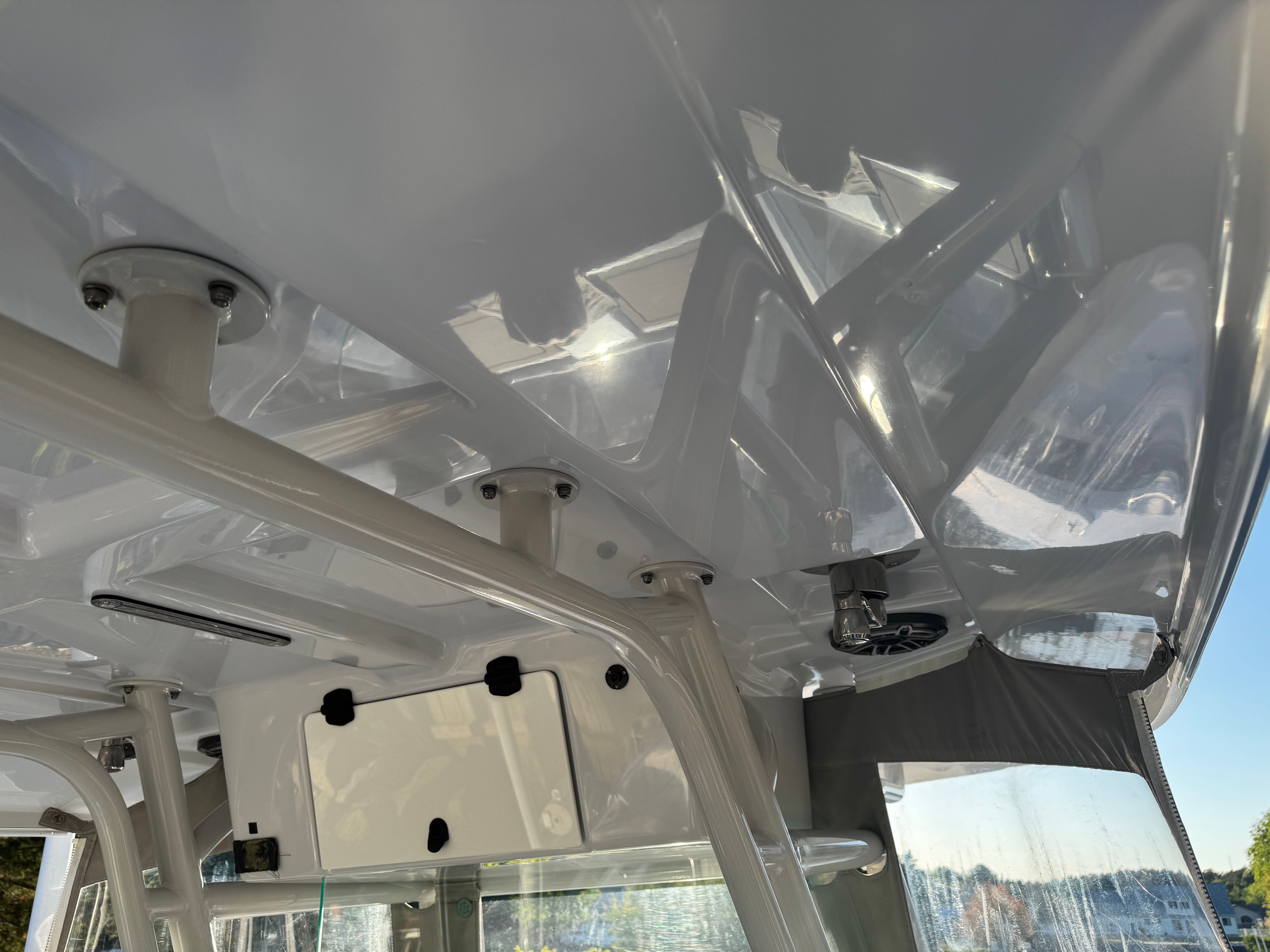 Interior view of a 2021 Cape Horn 32 XS boat.