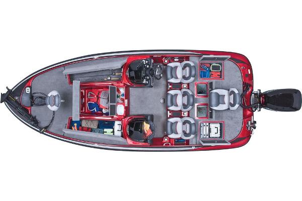 Manufacturer Provided Image: Top view of a 2013 Nitro Z-8 boat interior layout with seating and storage compartments.