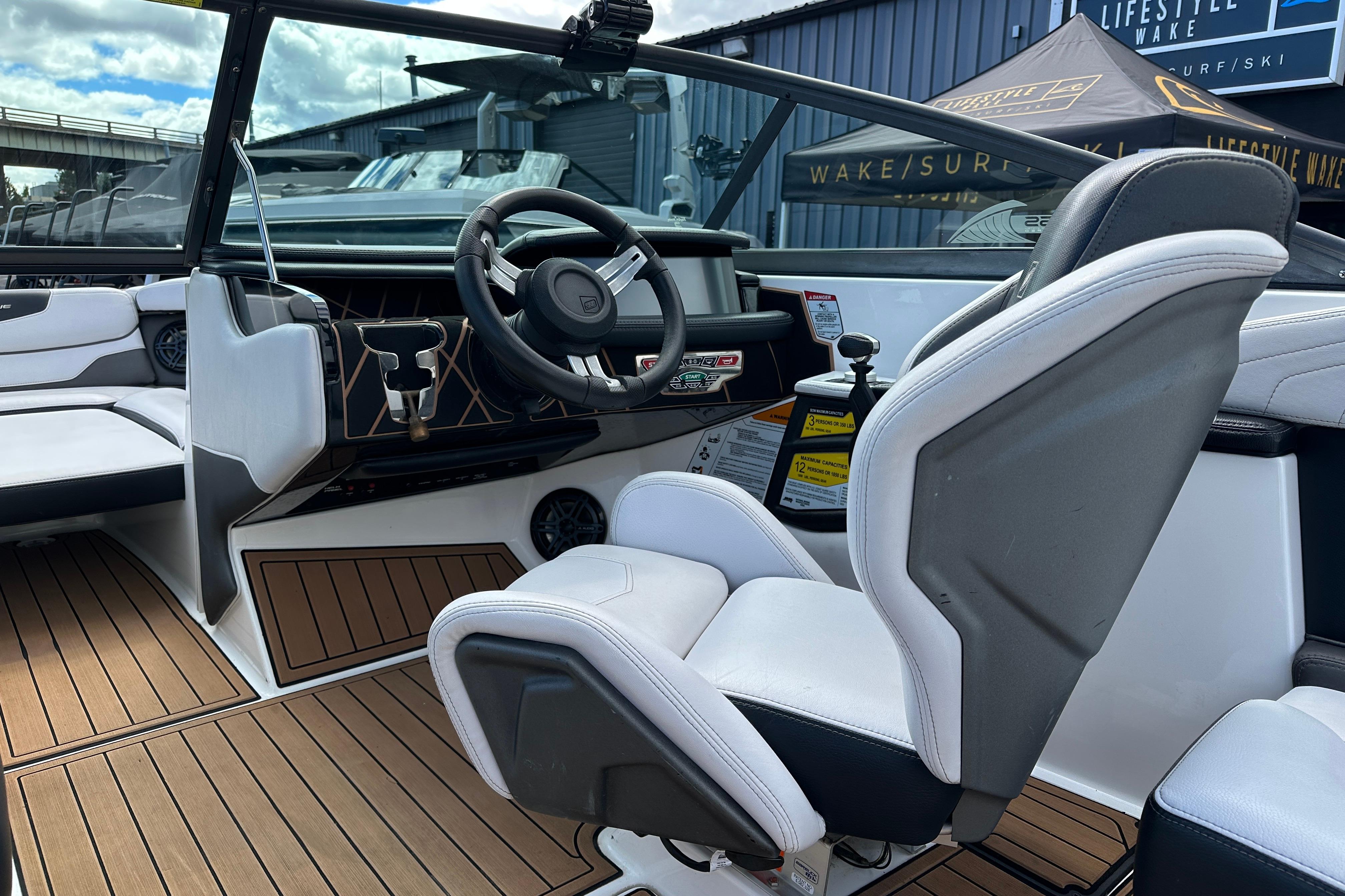 2017 Nautique Super Air Nautique GS20 interior with sleek design and modern controls.