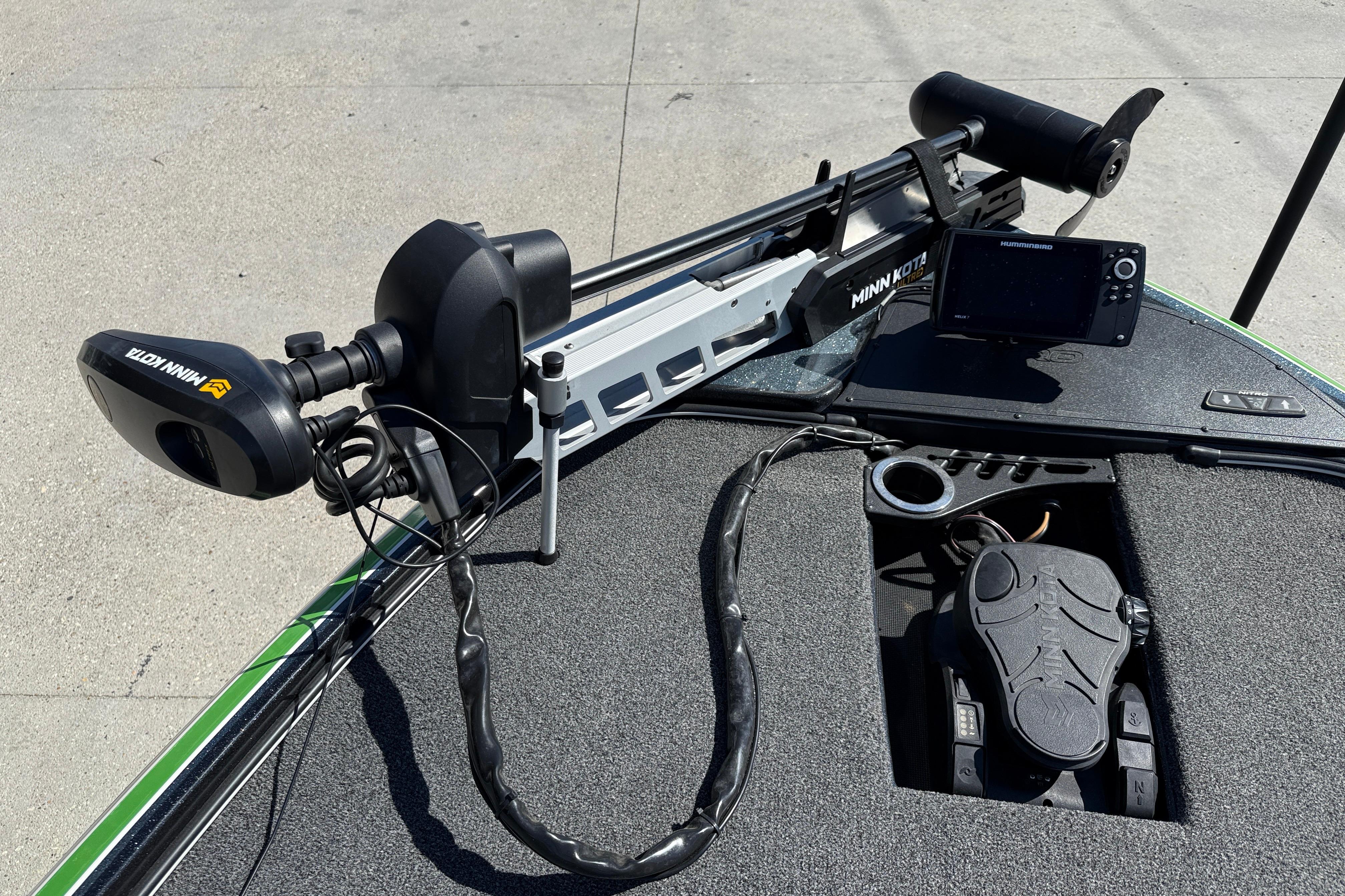 2020 Nitro Z20 boat with Minn Kota trolling motor and Humminbird fish finder.