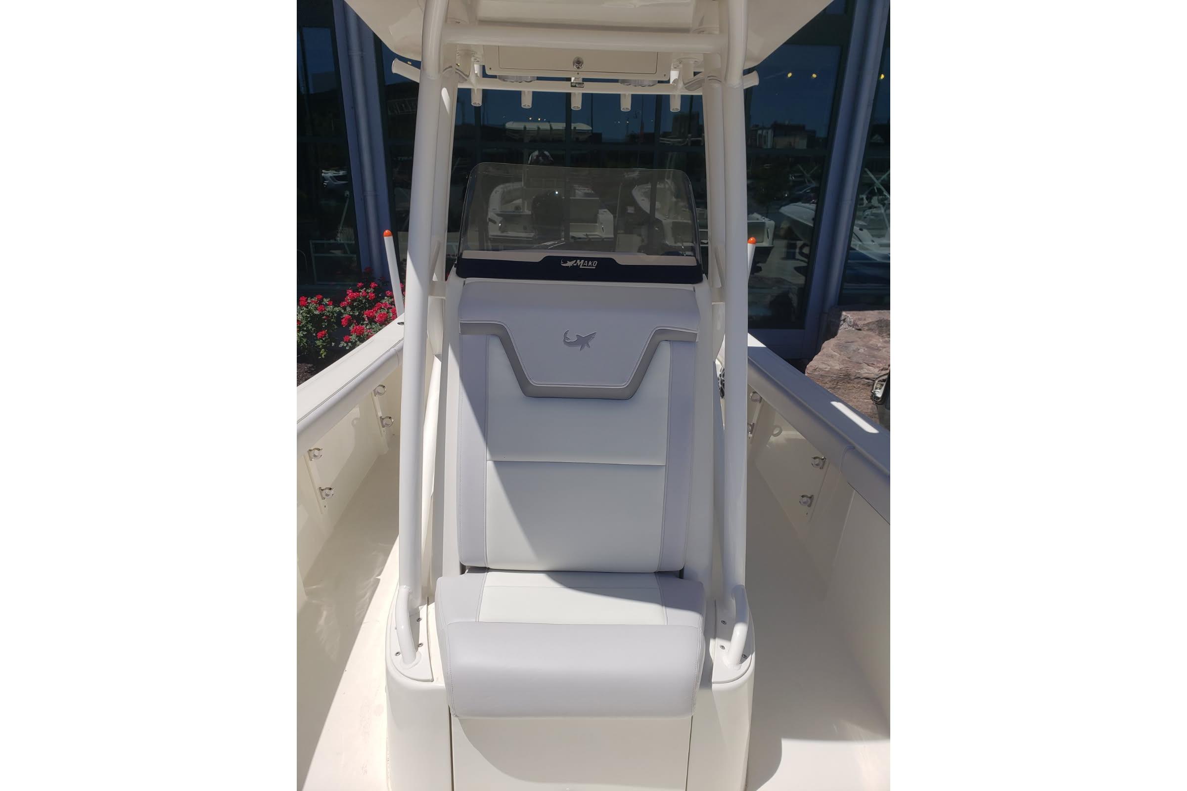 2026 Mako 226 Center Console boat interior with sleek seating and modern design.