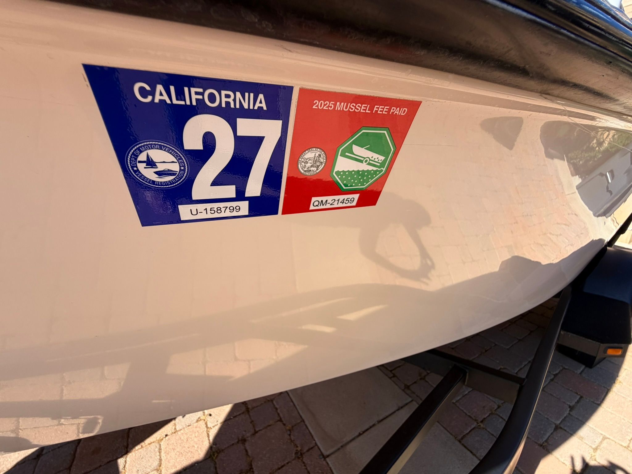 1996 Correct Craft Tournament boat with California sticker.