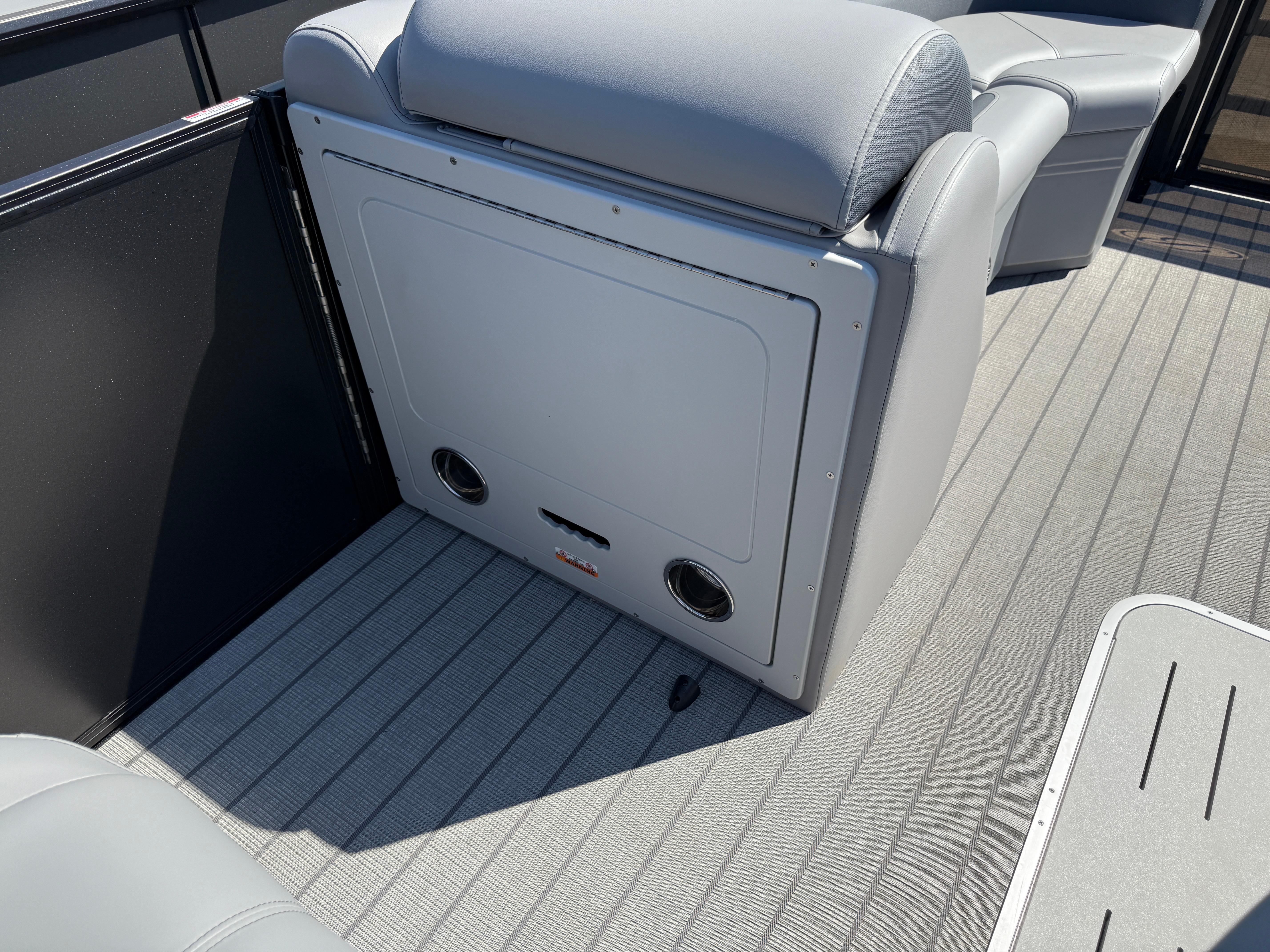 2026 Bentley Pontoons Legacy 223 Navigator interior seating with sleek, modern design.