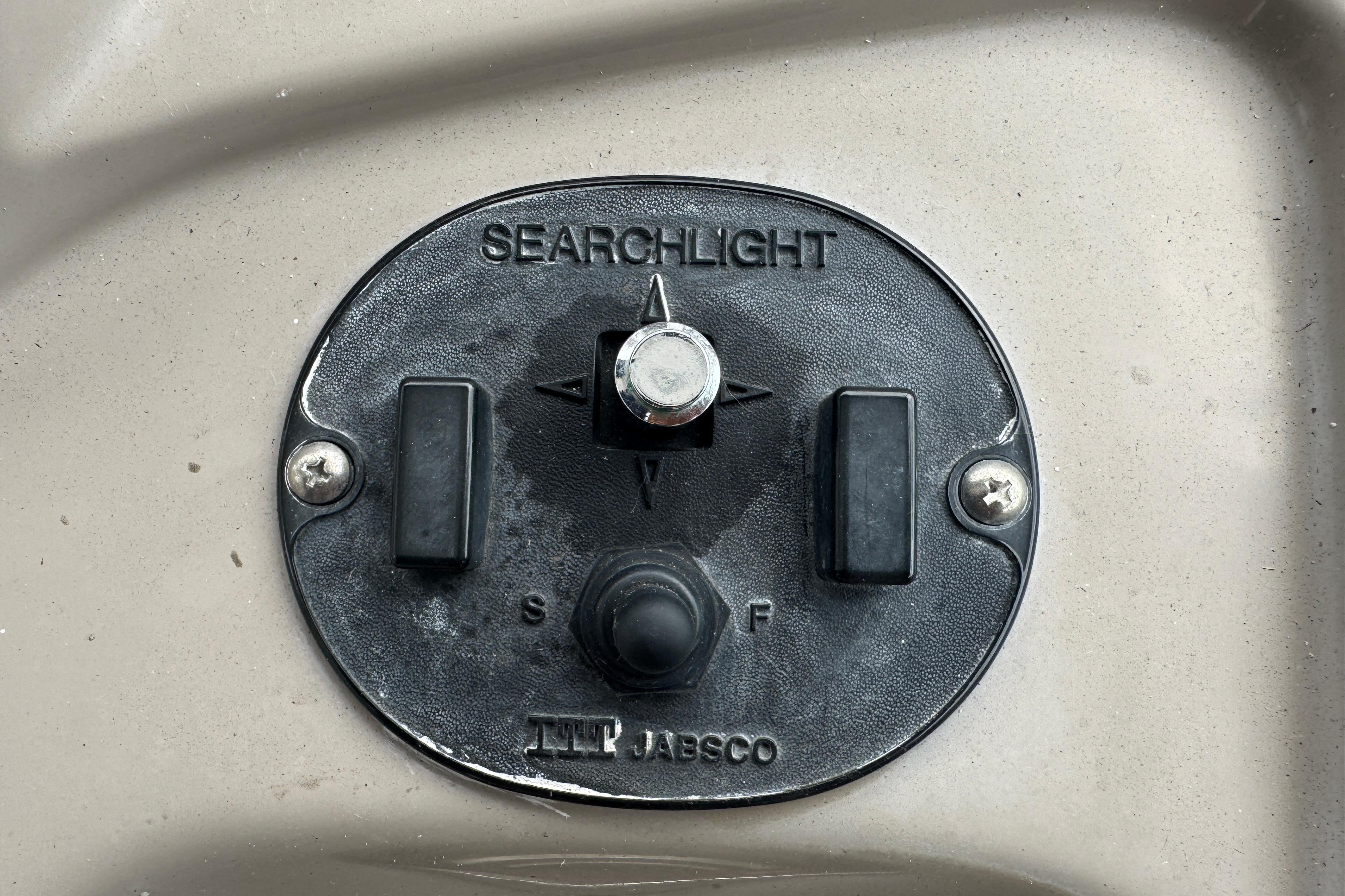 Searchlight control panel on 2009 Chaparral Signature 250 boat.