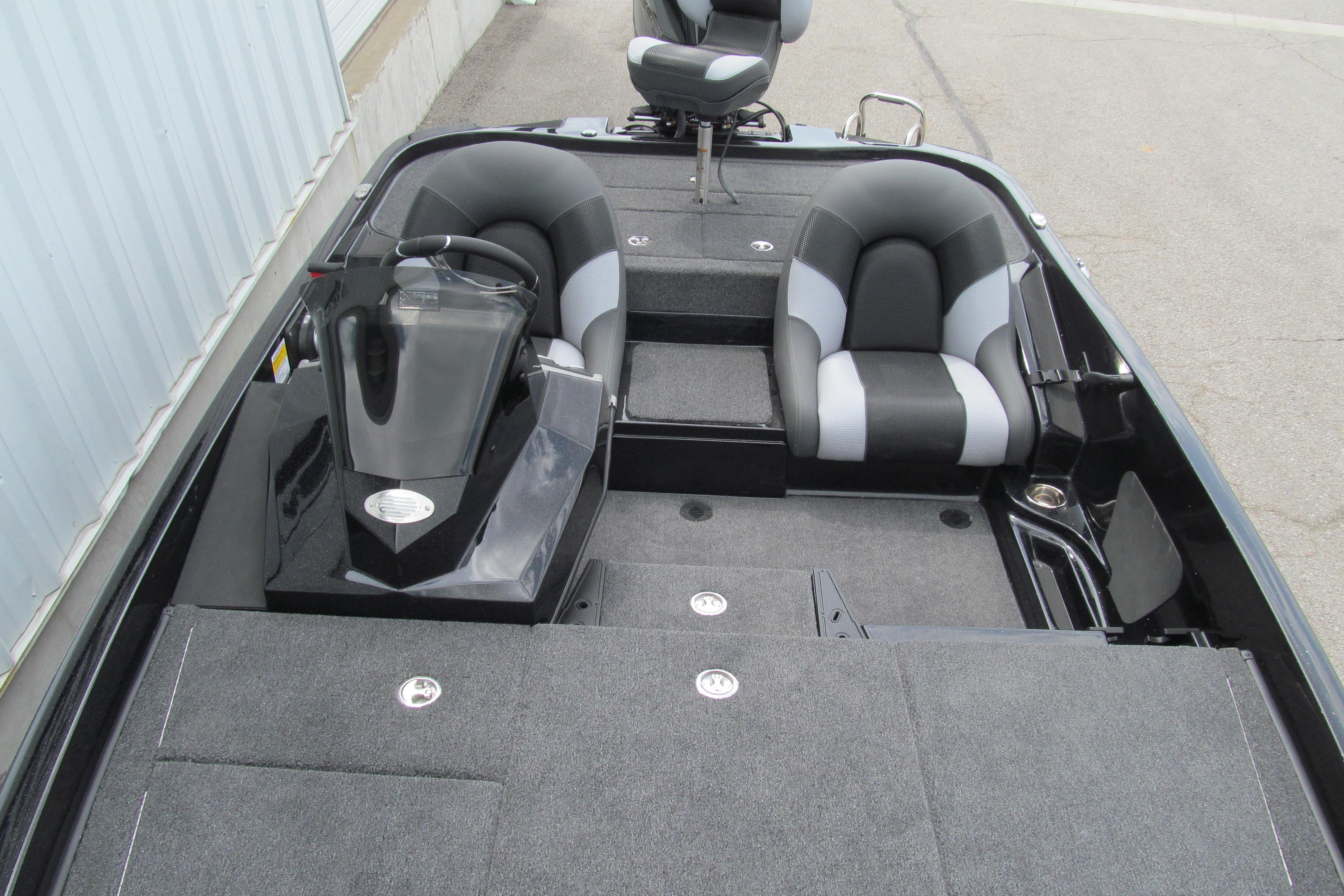 2026 Ranger Z185 boat interior with dual seats and steering console.