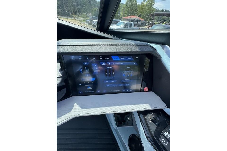 2026 MasterCraft XStar 25 dashboard with advanced touchscreen controls and sleek design.