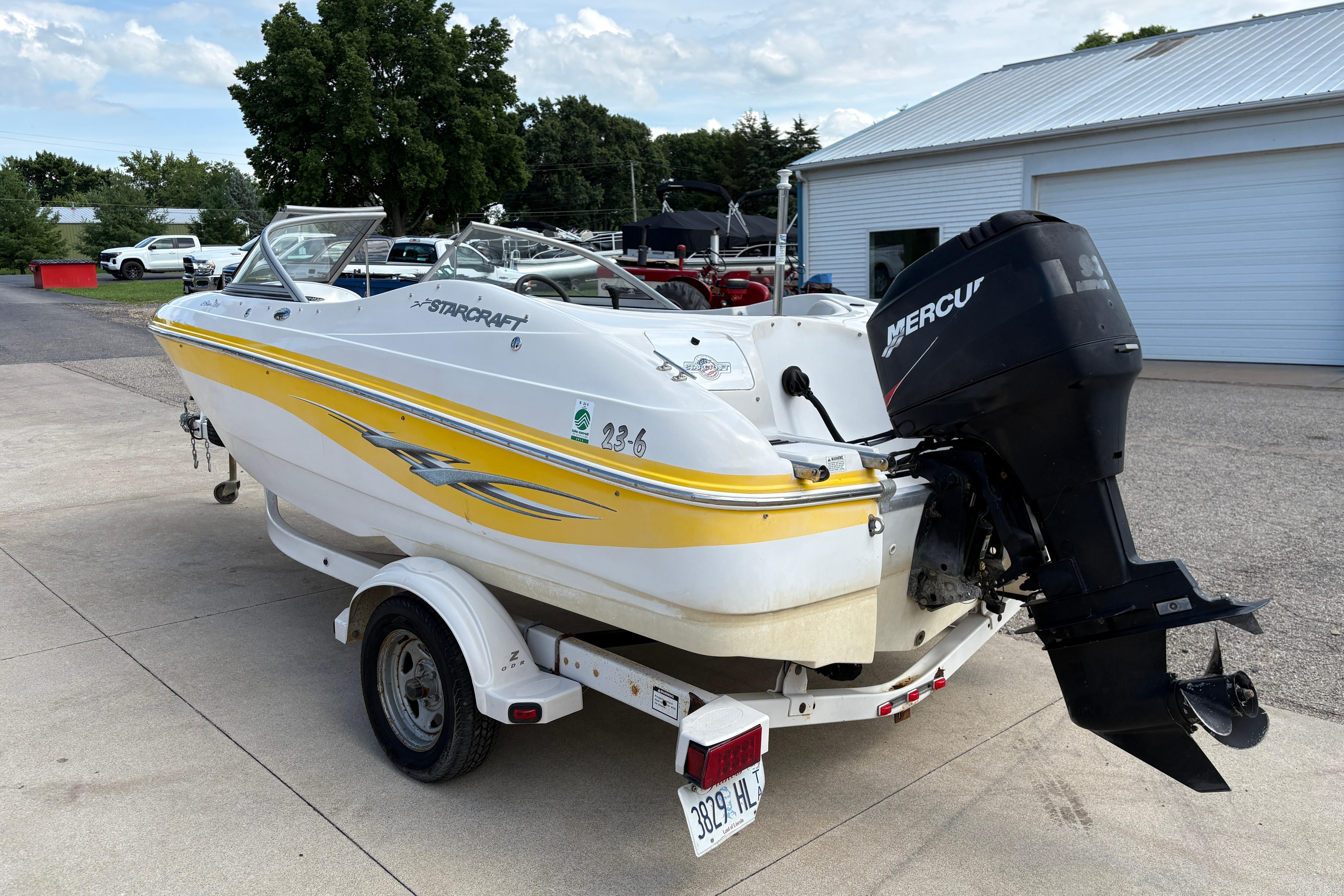 2005 Starcraft C-Star 1700 OB boat with Mercury outboard motor on trailer.