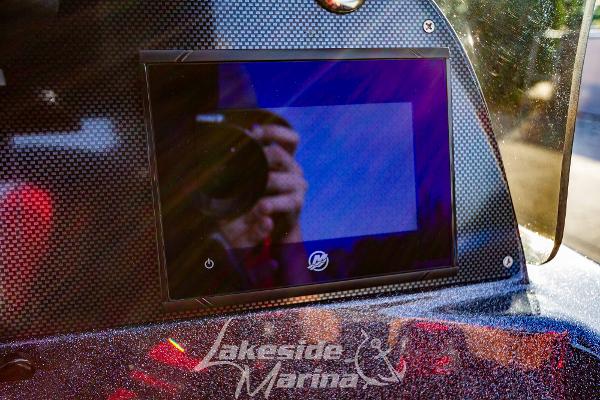 2024 Recon 985 SC boat dashboard with digital display at Lakeside Marina.