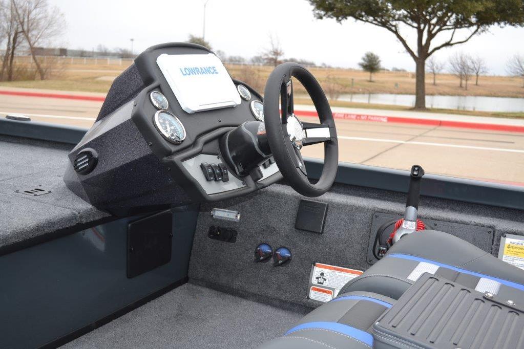 2026 Ranger RT178C boat interior with steering wheel and control panel.