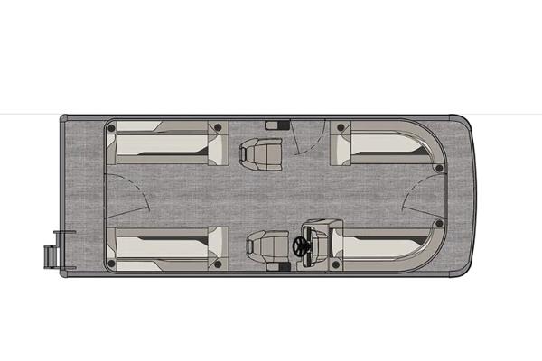 Manufacturer Provided Image: Top view of 2025 Avalon VENTURE 85 QUAD boat layout.