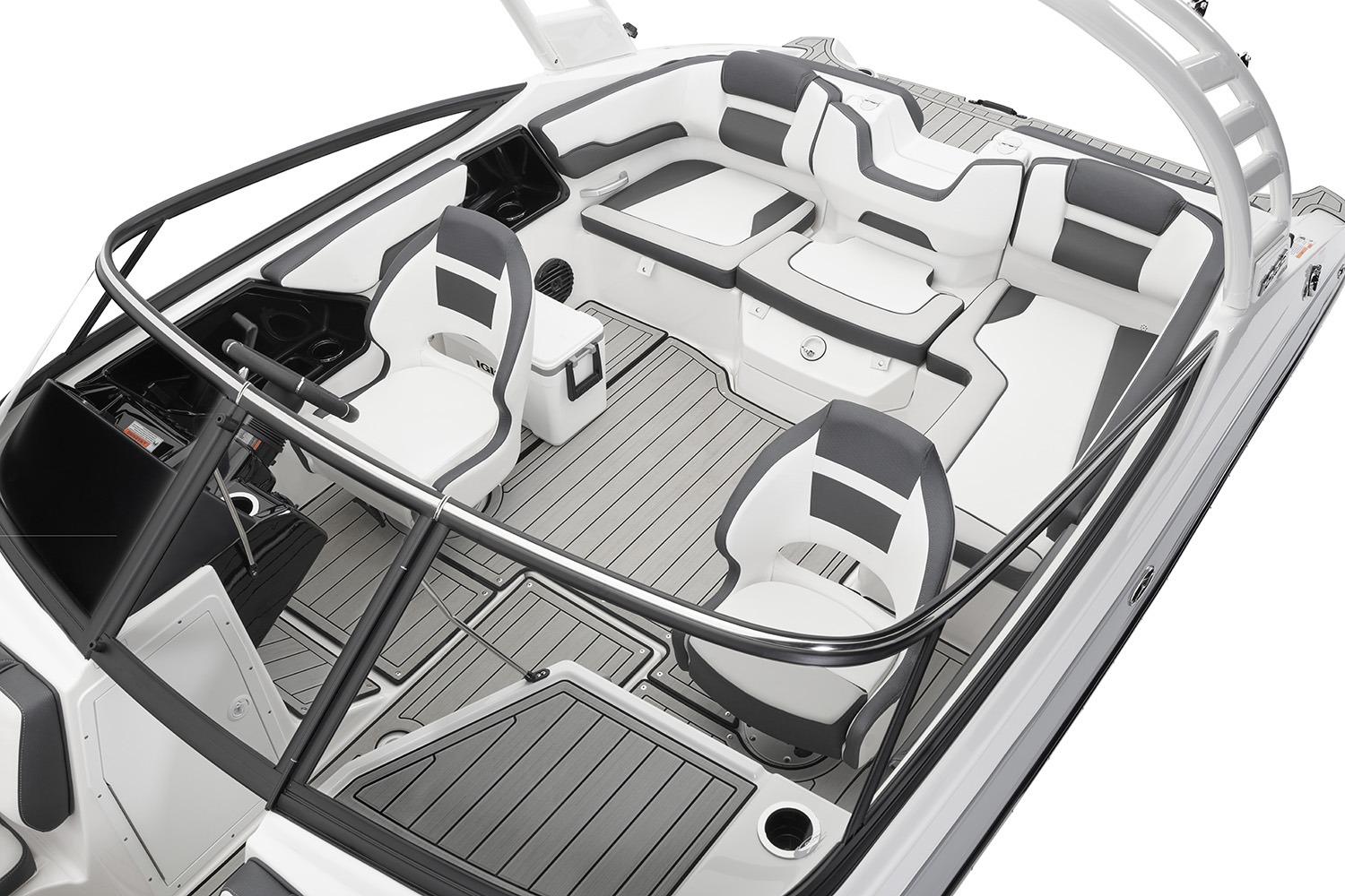 Manufacturer Provided Image: 2026 Yamaha Boats 195S interior with sleek seating and modern design.