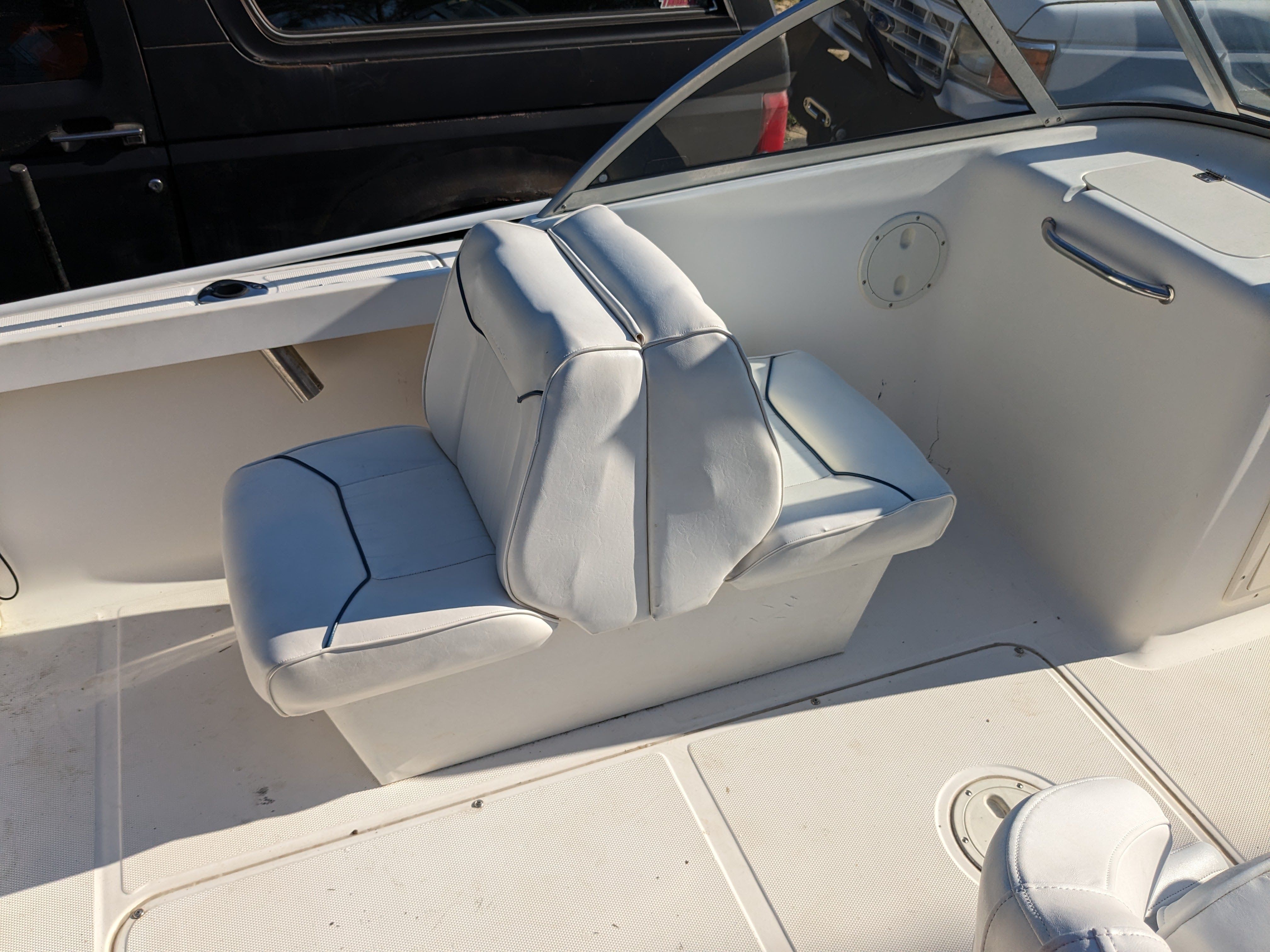 Interior of a 2000 Sea Hunt Escape 200 boat.