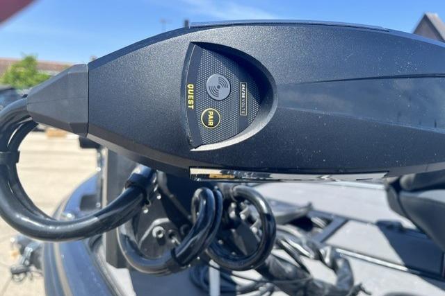 Close-up of Nitro Z20 XL 2026 boat motor with Quest technology.