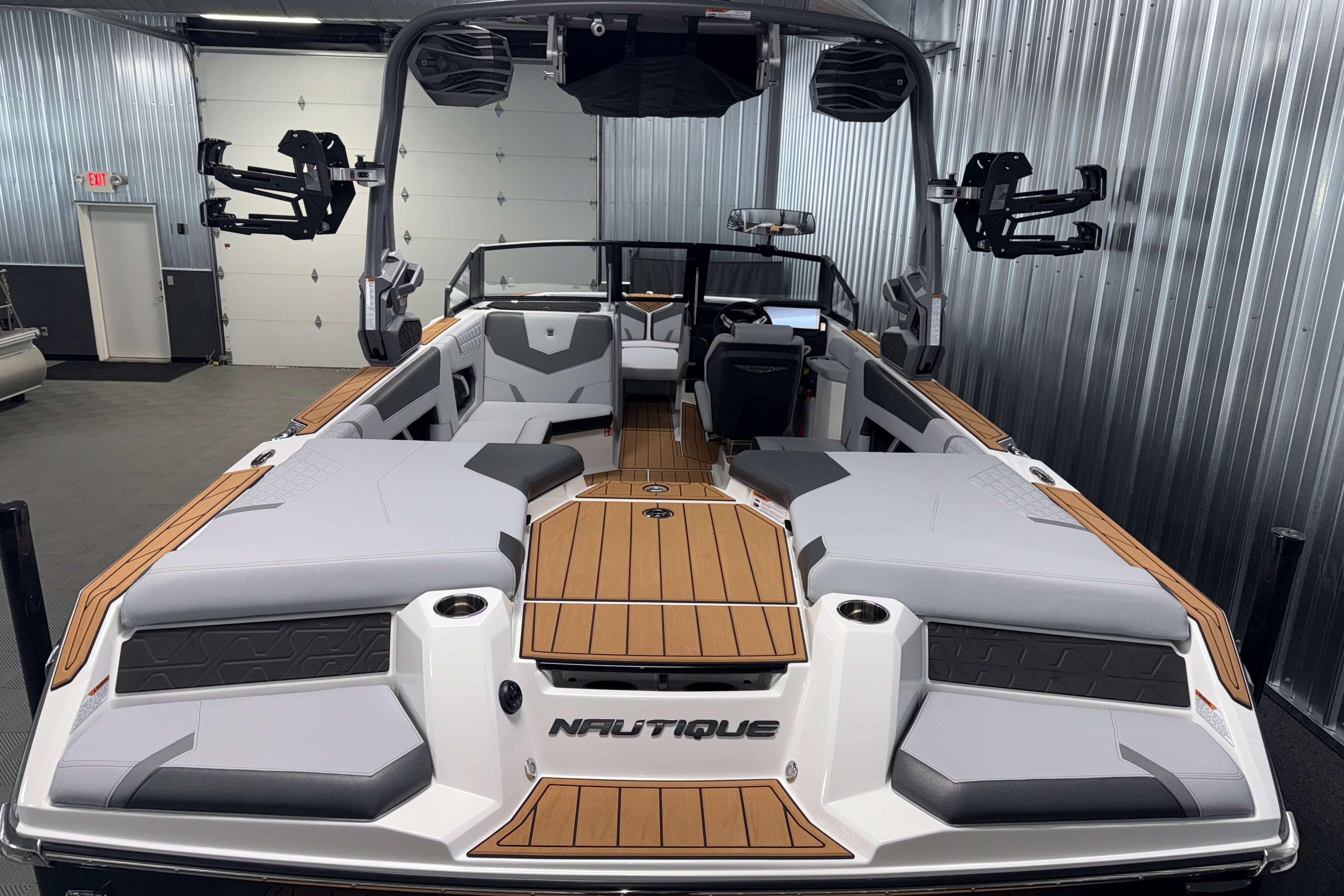 2026 Nautique Super Air Nautique GS22 boat interior with sleek design and modern features.