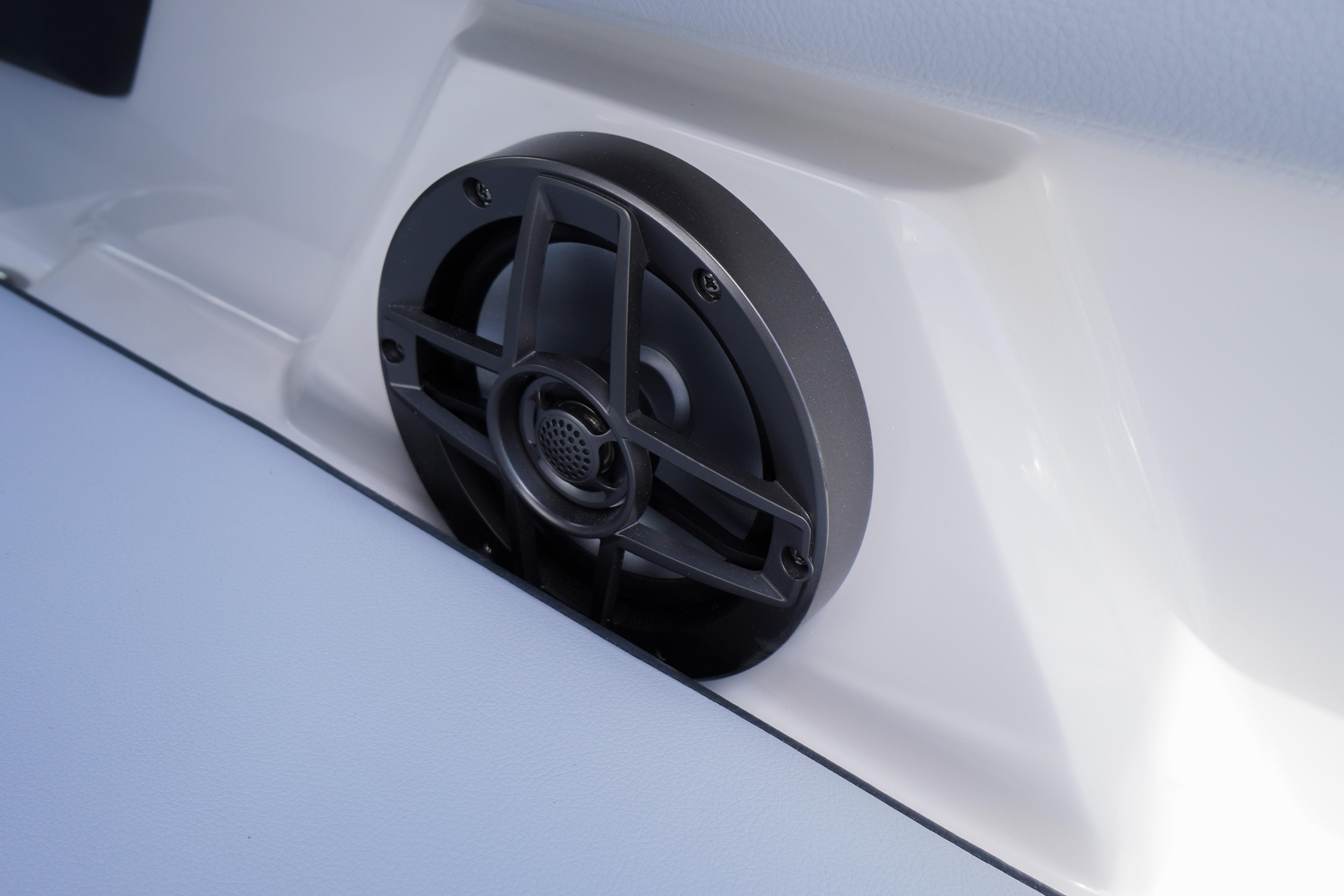 Speaker detail on 2026 Chaparral SSX 4 boat interior.