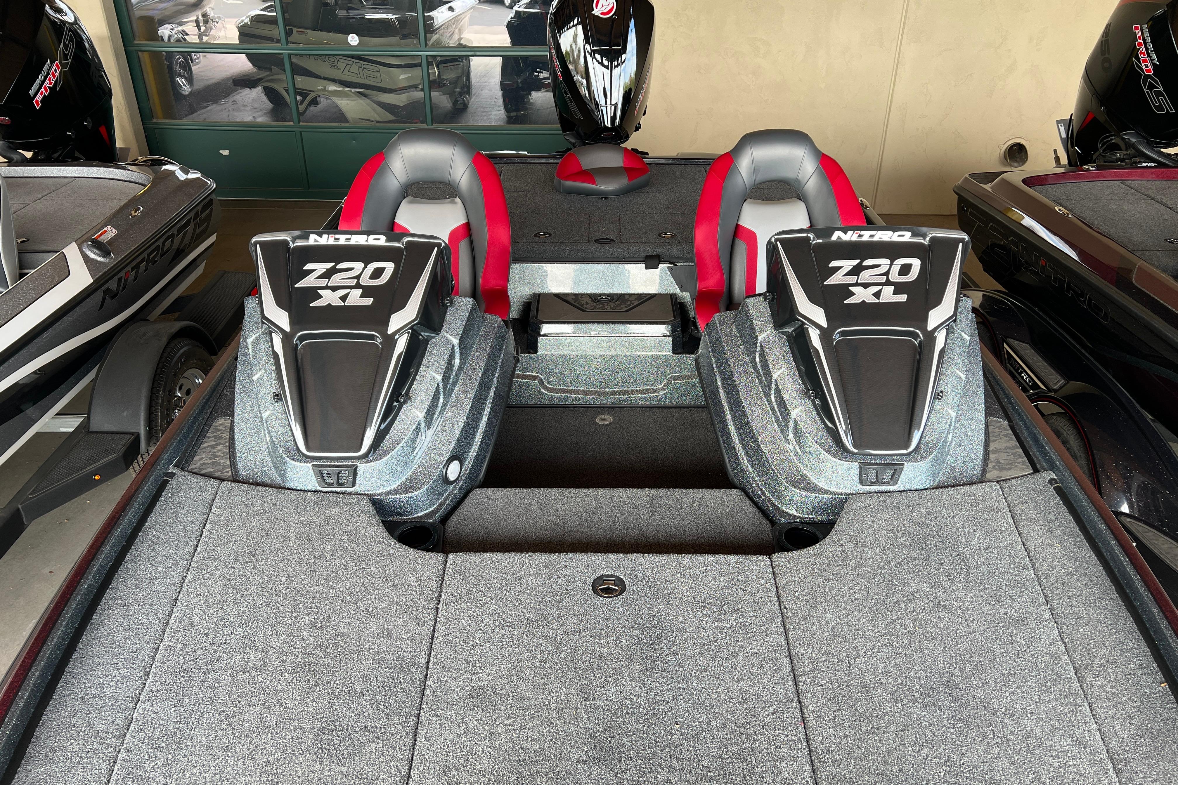 2026 Nitro Z20 XL boat interior with dual seats and sleek design.