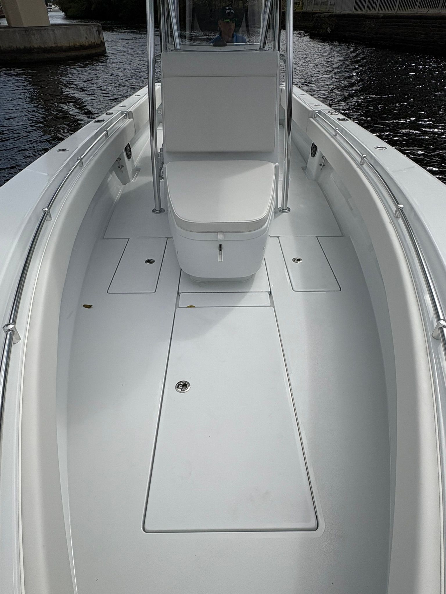Interior view of Contender 32 ST boat, model year 2025.