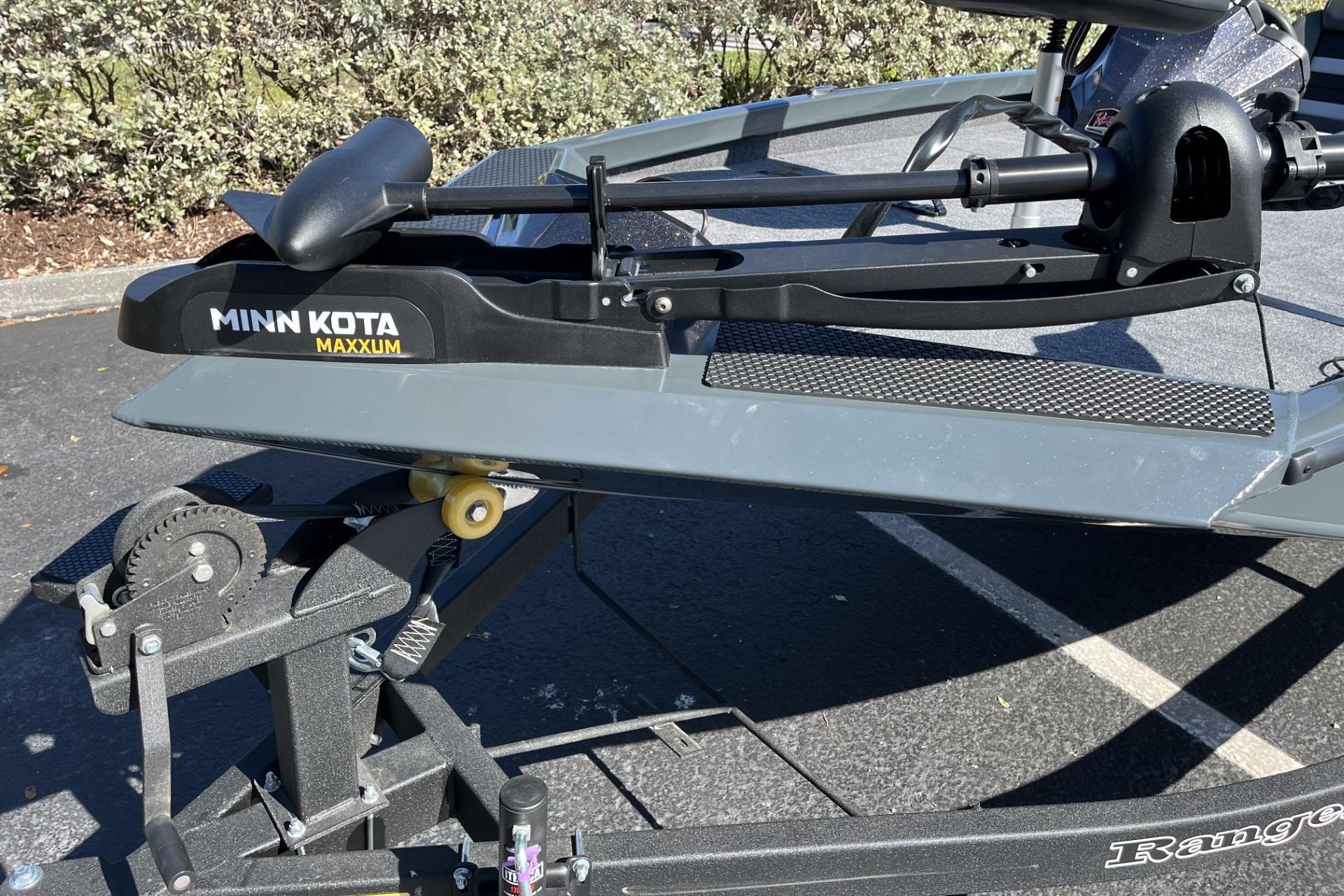2026 Ranger RT188P boat with Minn Kota Maxxum trolling motor on trailer.