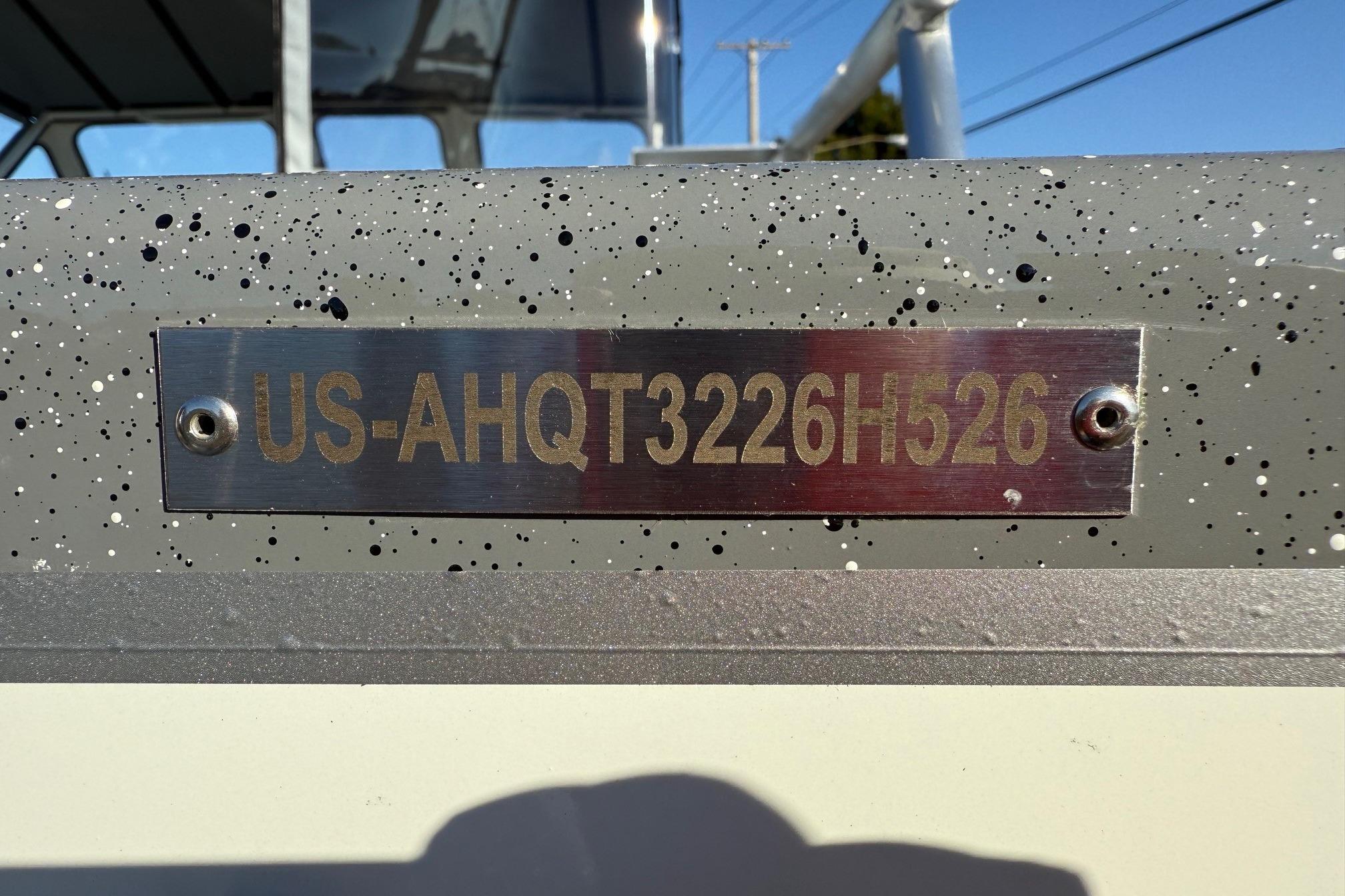 2026 Thunder Jet 185 Luxor boat with identification plate US-AHQT3226H526.