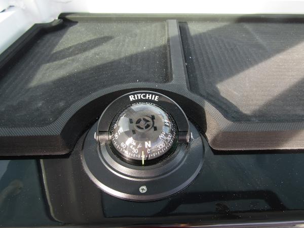 Ritchie compass on 2025 Wellcraft 243 Fisherman boat dashboard.