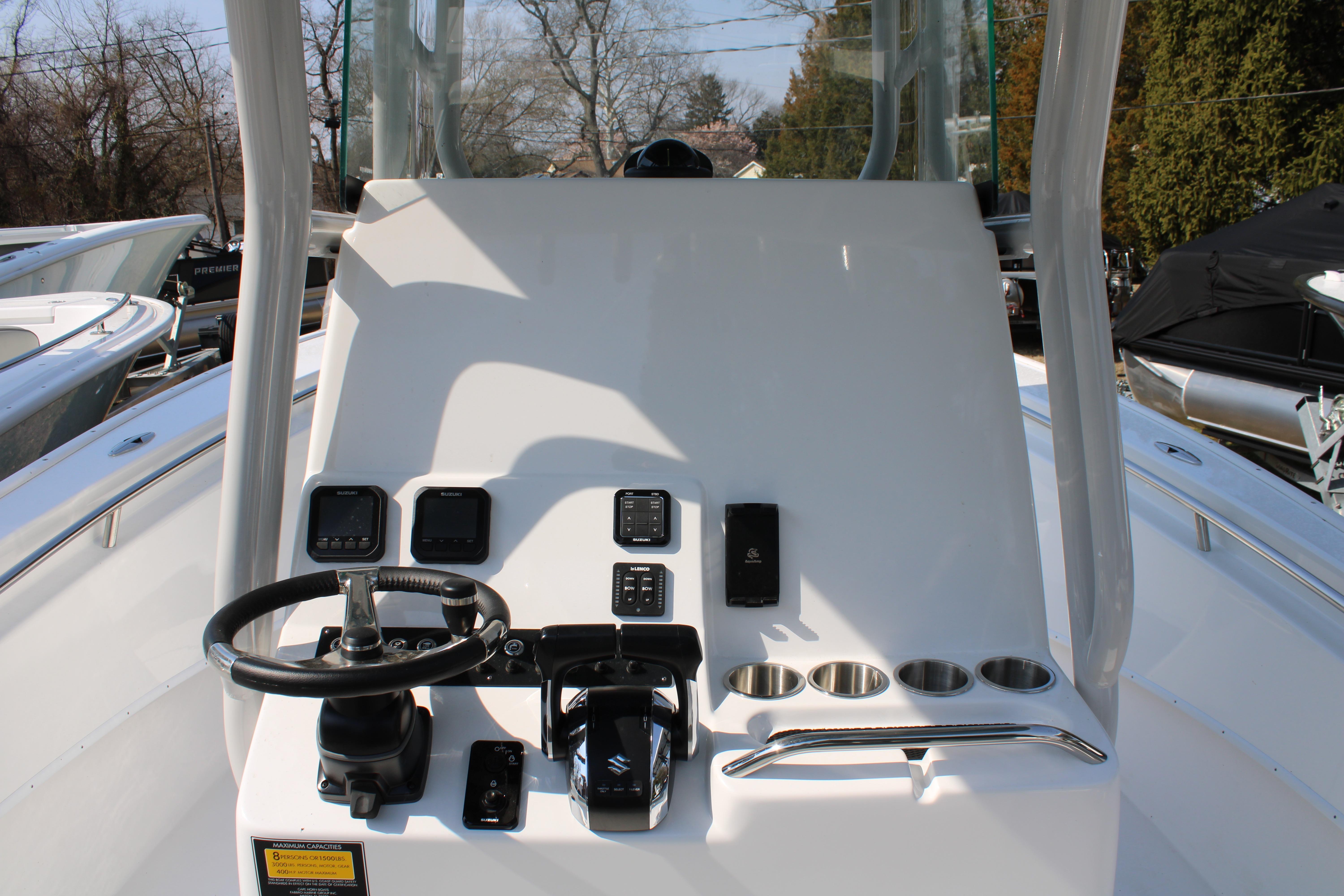 Helm console of Cape Horn 24 XS boat, year 2026.