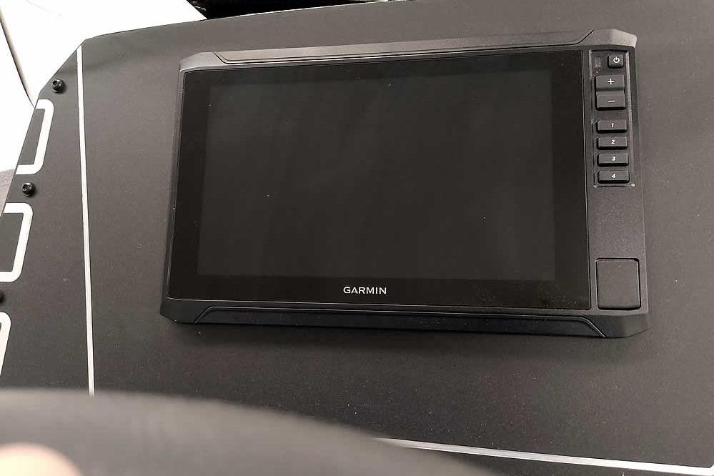 Garmin display on 2026 Ranger Z519R Cup-Equipped boat dashboard.