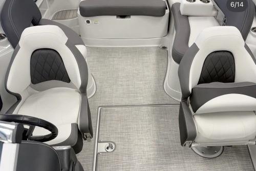 2026 Crownline Eclipse E255 boat interior with modern seating and sleek design.