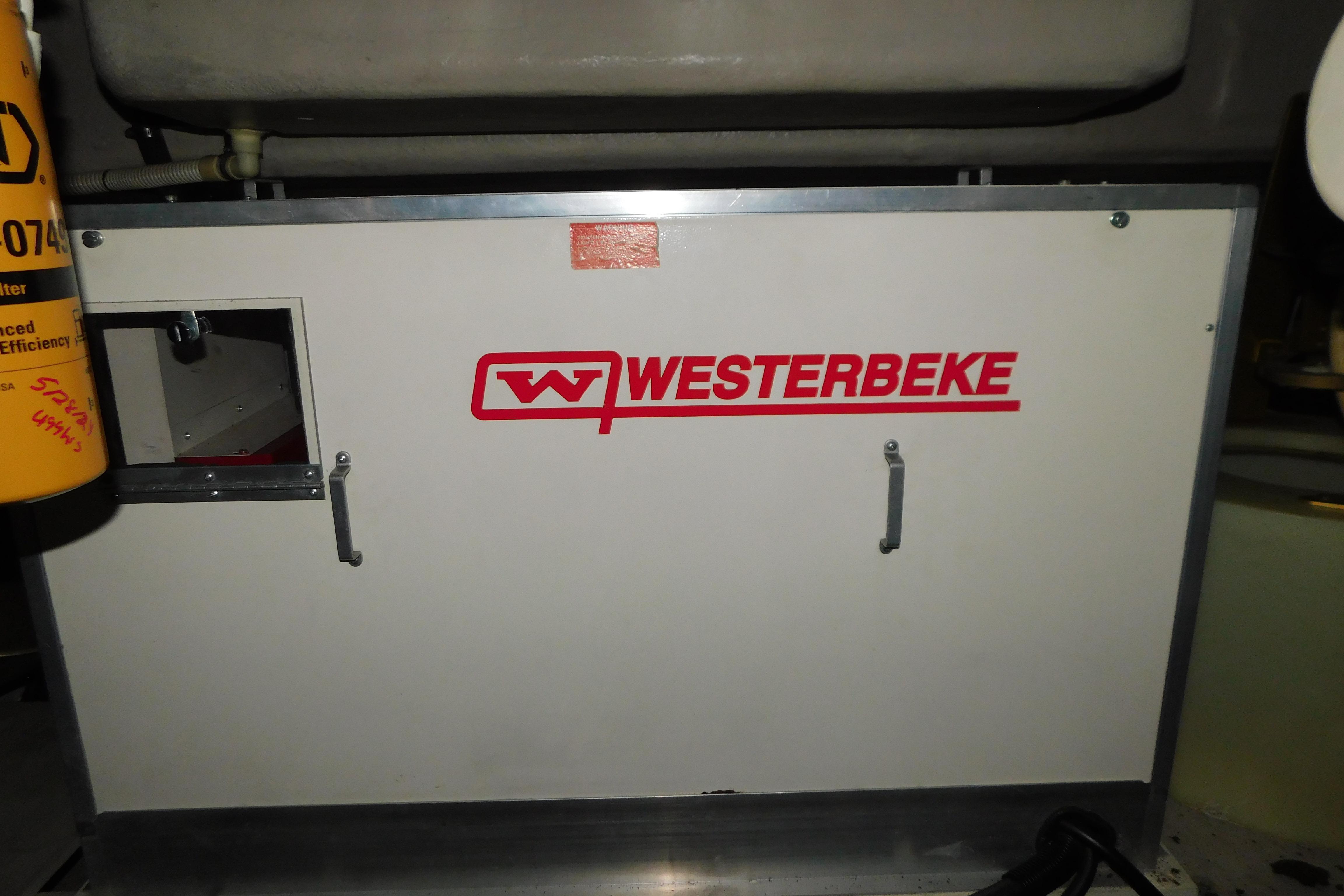 Westerbeke generator in 1999 Sea Ray 500 Sundancer yacht engine room.