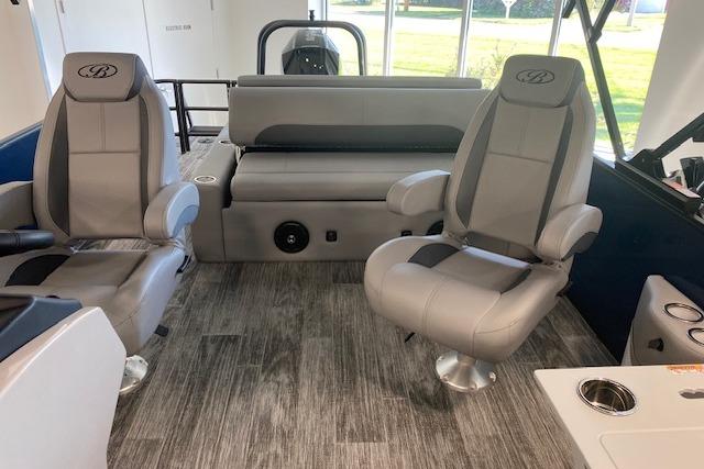 2026 Bentley Pontoons Legacy 243 Swingback interior with plush seating and modern design.